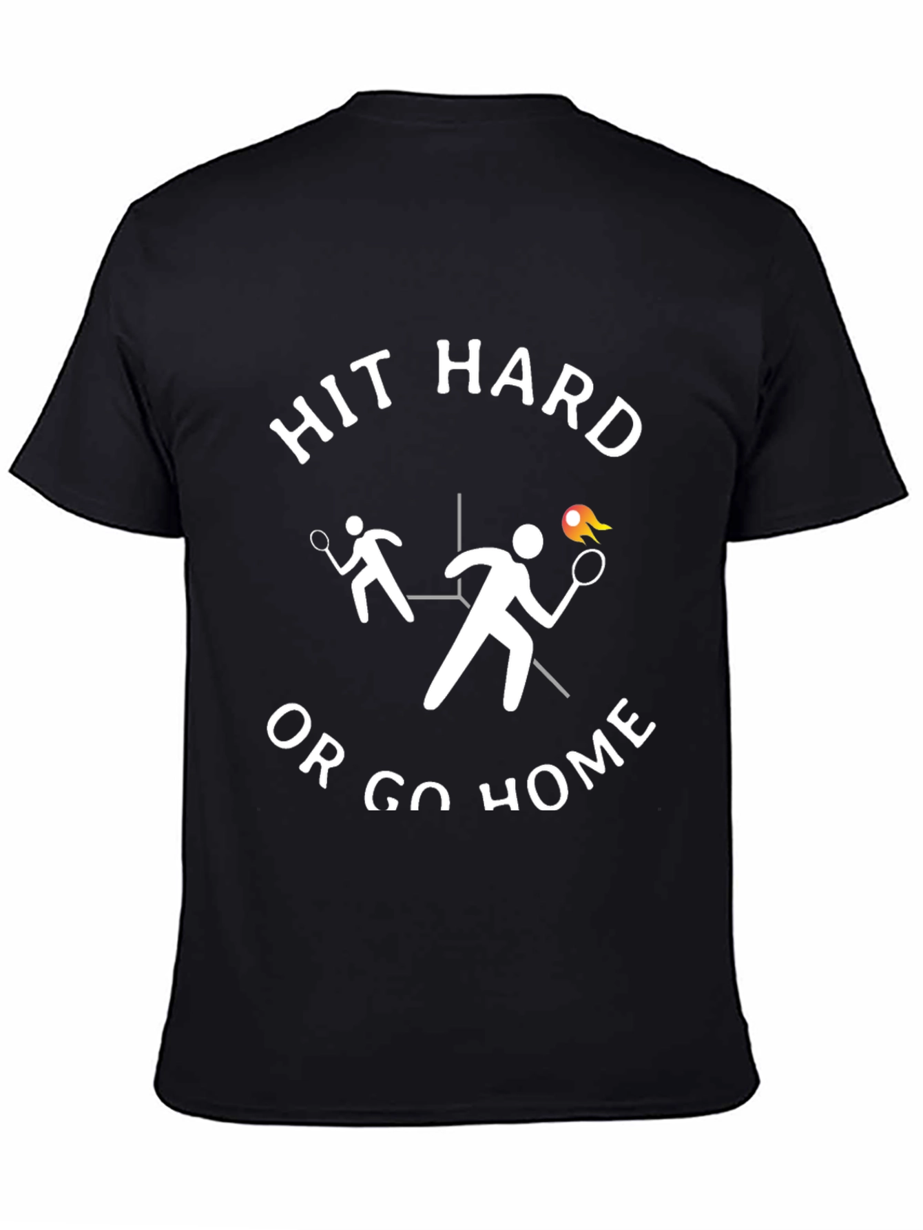 Hit Hard or Go Home Black Graphic Tee