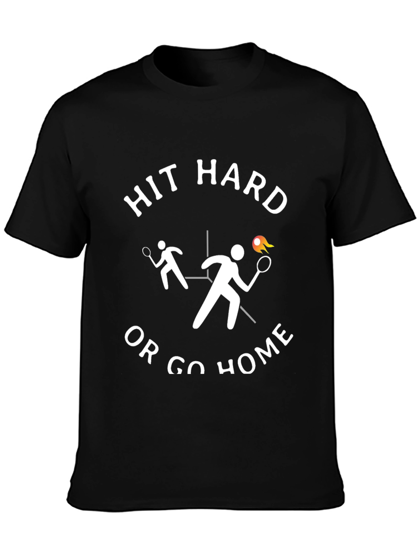 Hit Hard or Go Home Black Graphic Tee