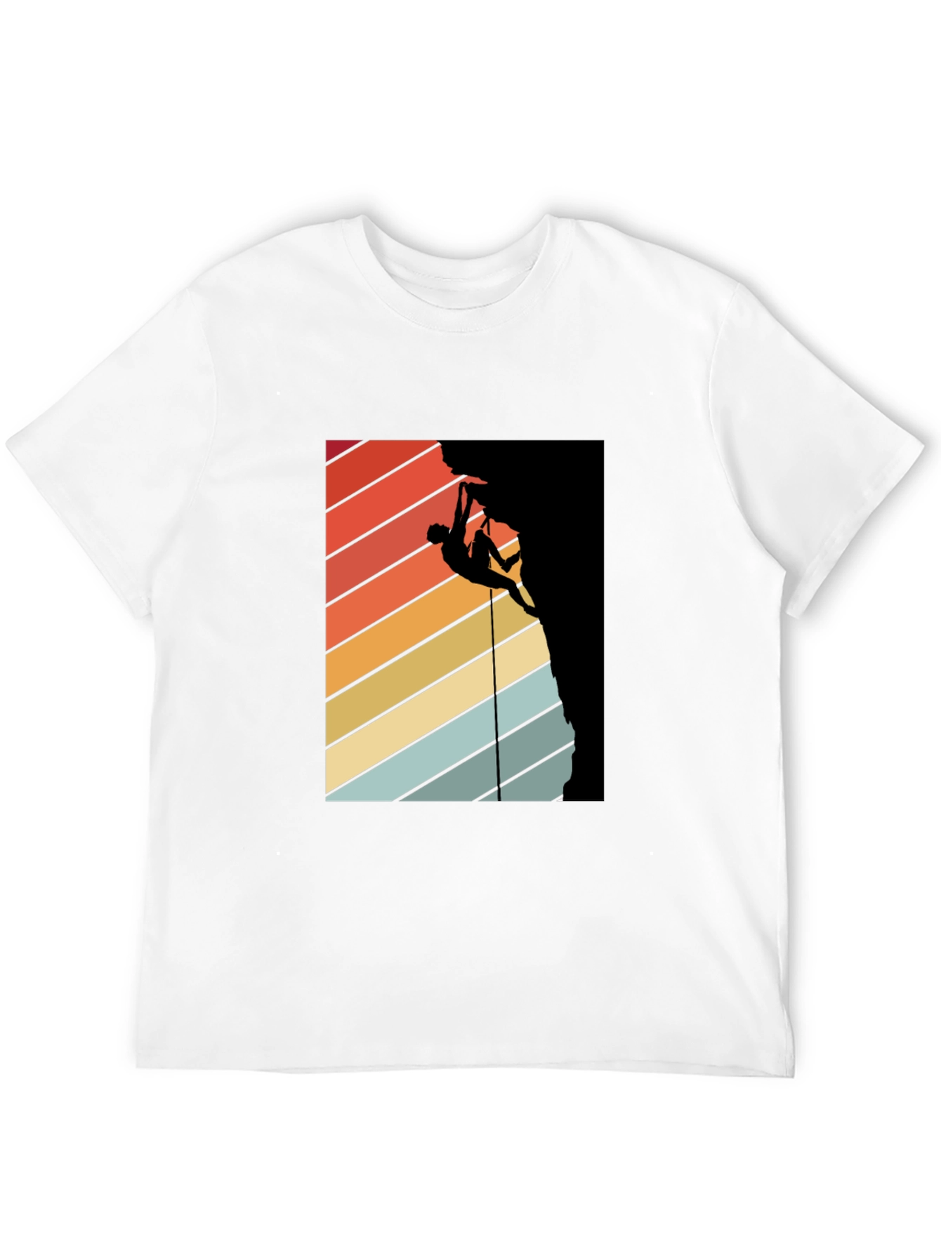 Retro Climbing T-Shirt - Black Graphic Tee