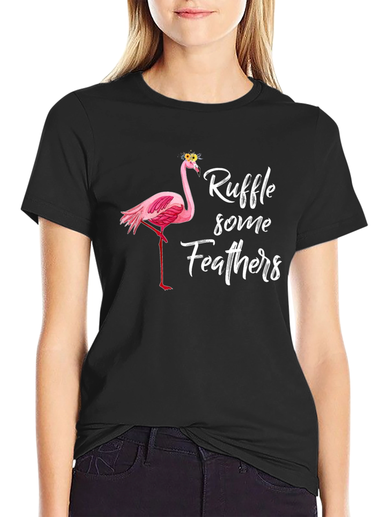 Ruffle Some Feathers Flamingo T-Shirt