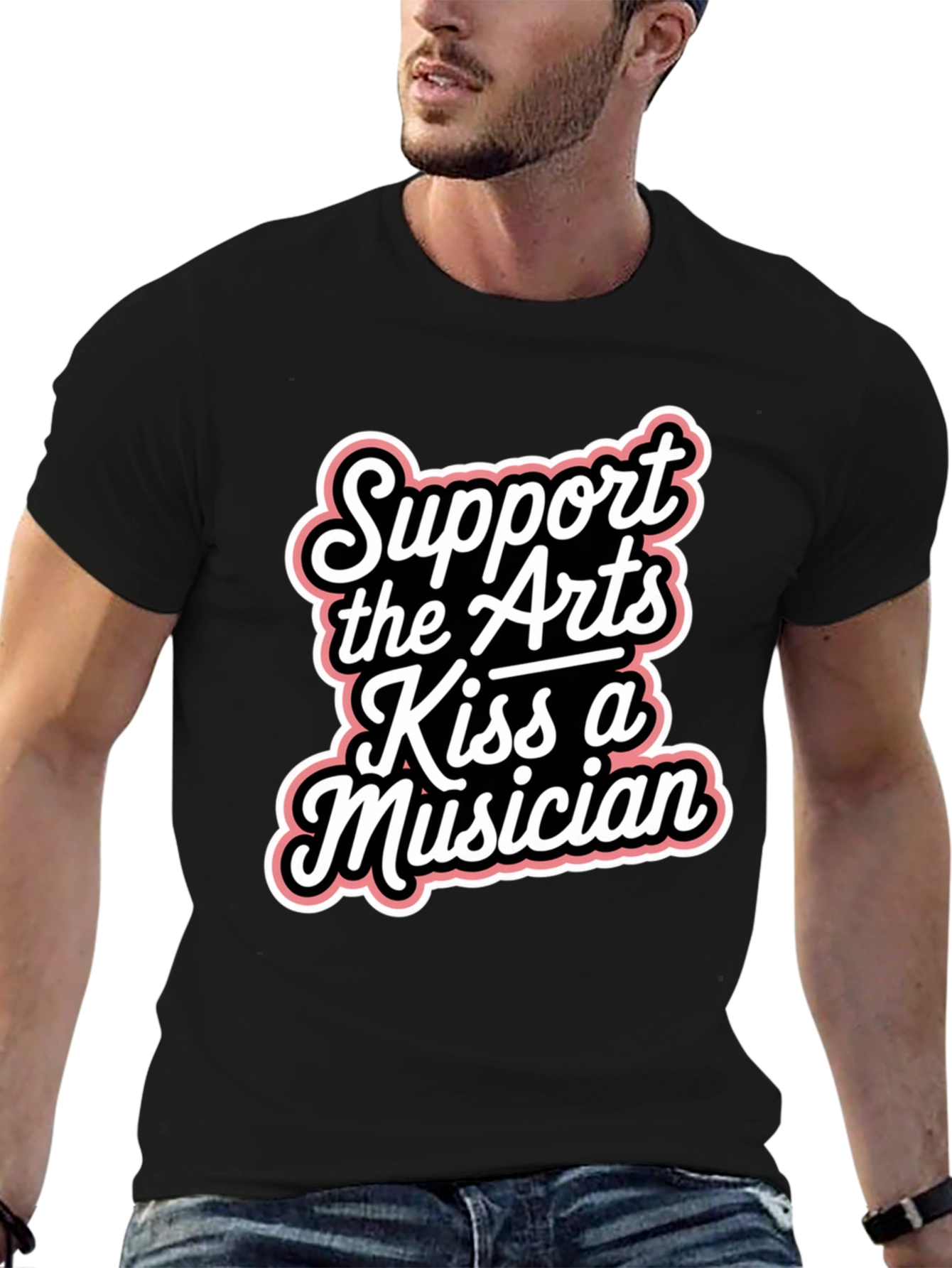 Support the Arts Kiss A Musician Graphic Tee