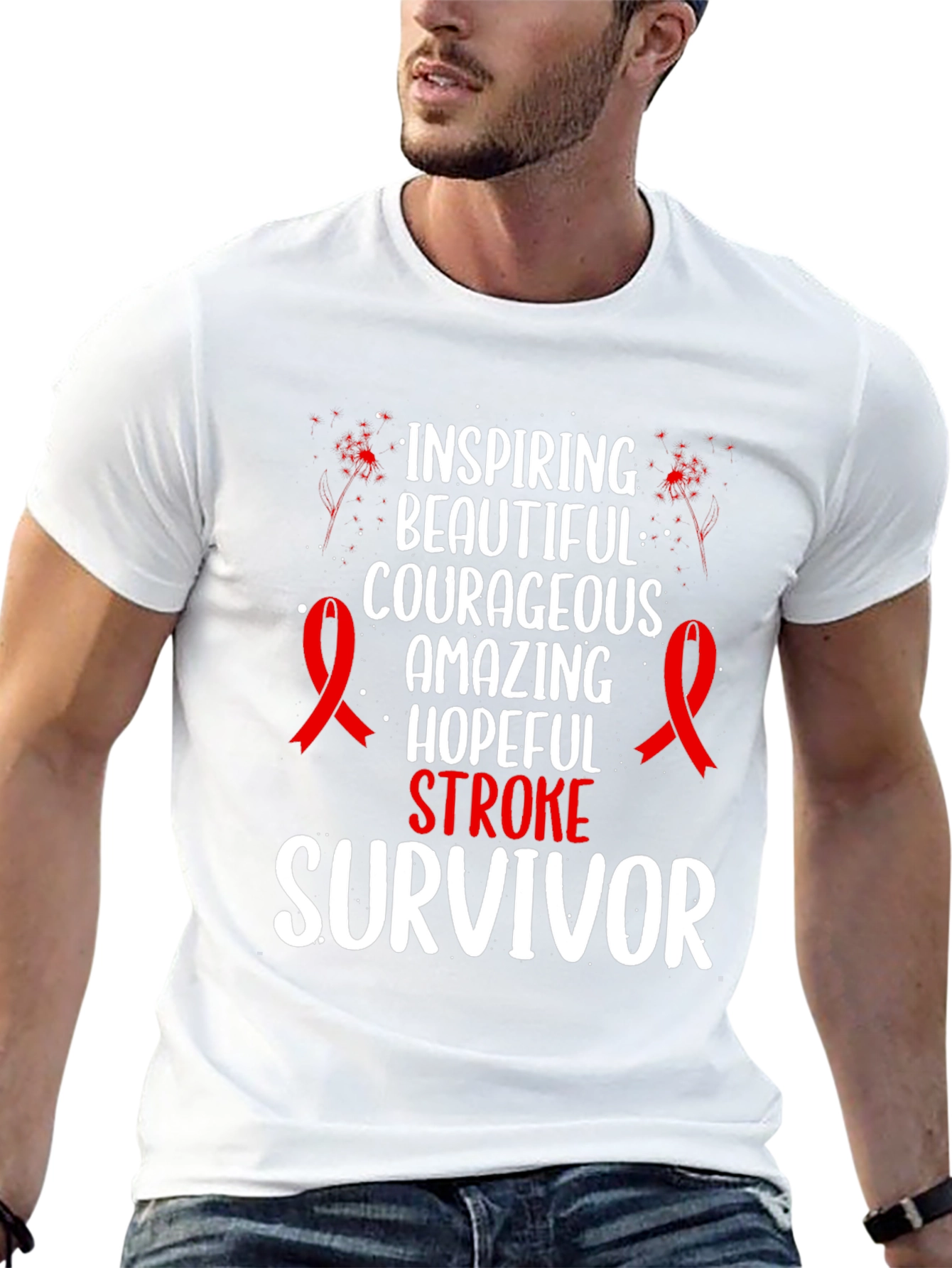 Stroke Survivor T-Shirt - Inspiring Beautiful Courageous