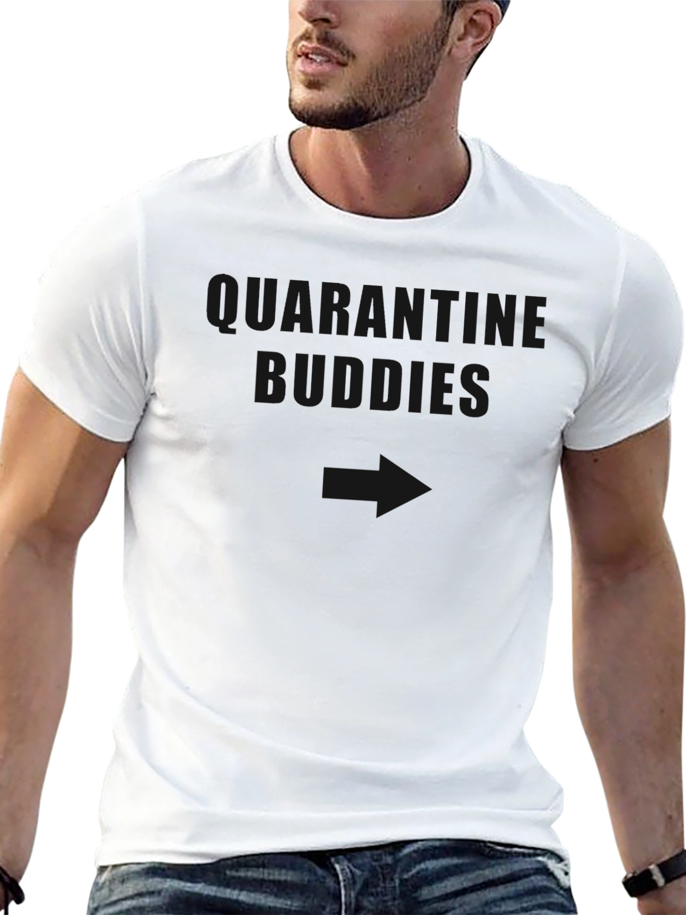 Mens Black Graphic Crew Neck T-Shirt