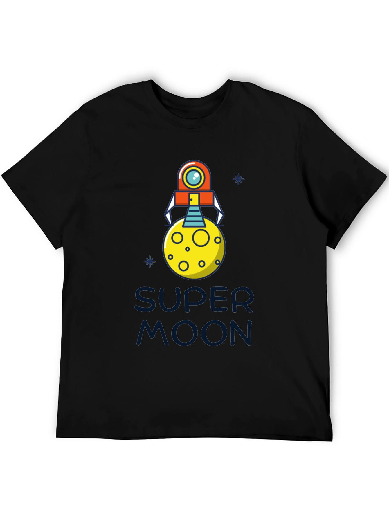 Super Moon Robot T-Shirt - Cool Graphic Tee
