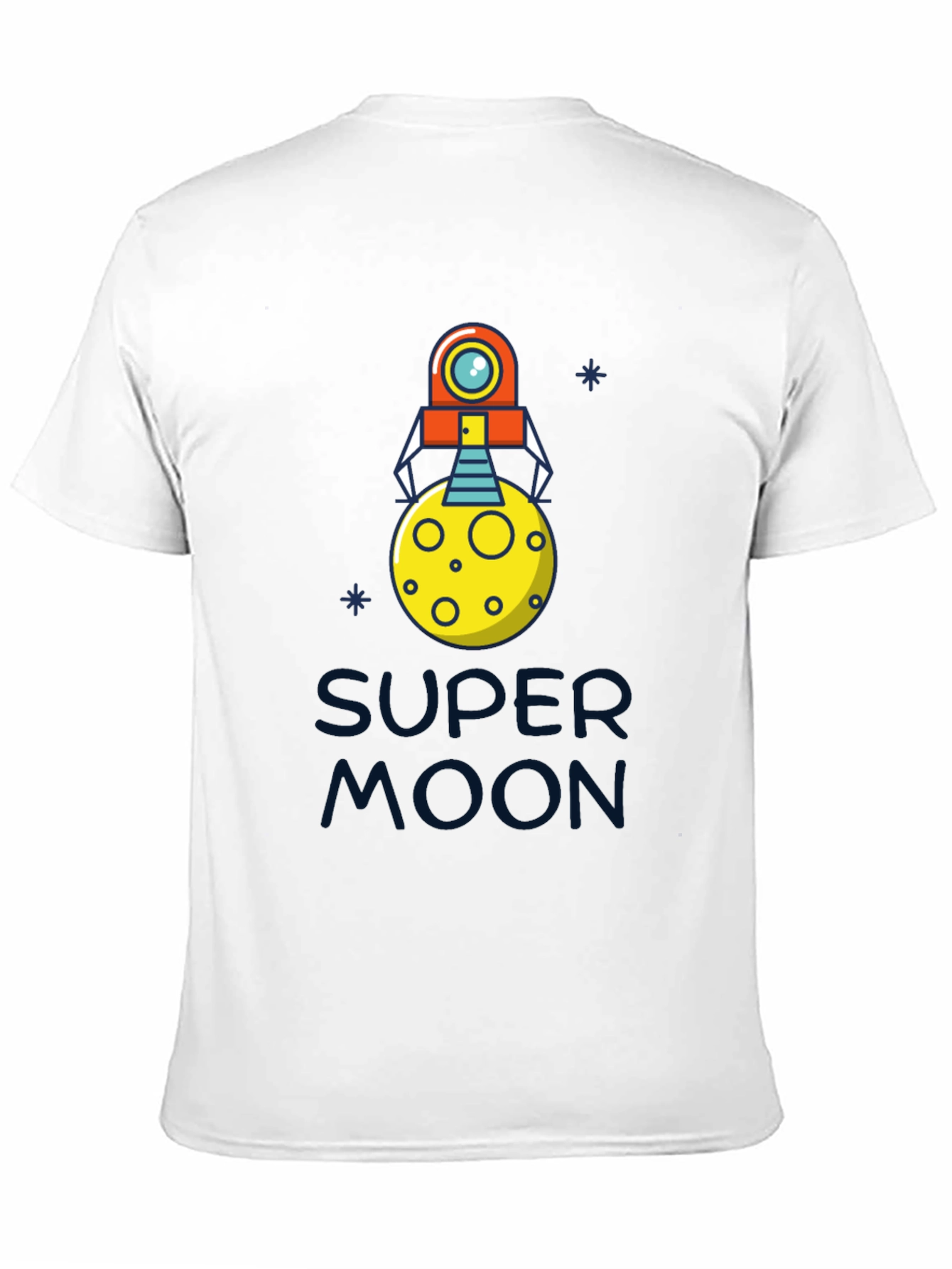 Super Moon Robot T-Shirt - Cool Graphic Tee
