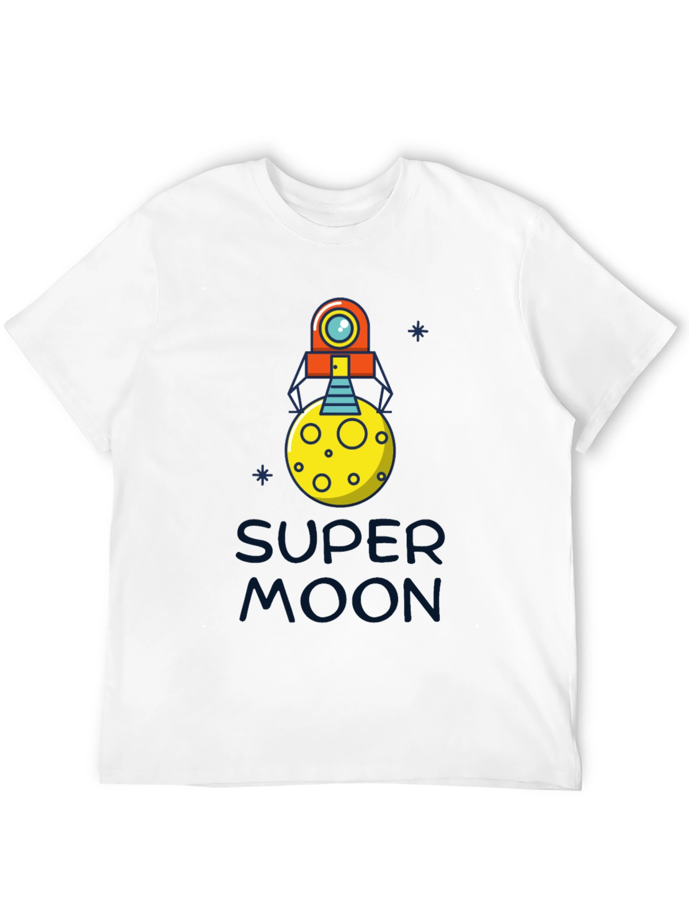 Super Moon Robot T-Shirt - Cool Graphic Tee