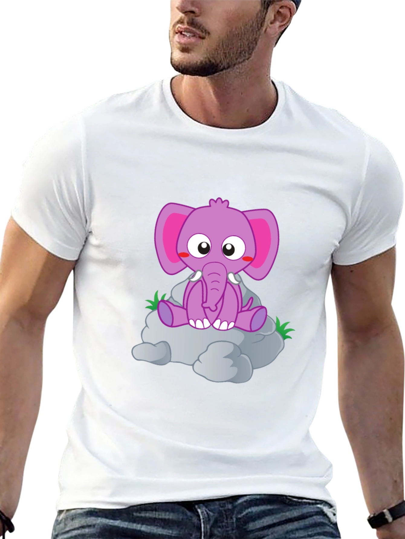Cute Elephant Cartoon T-Shirt