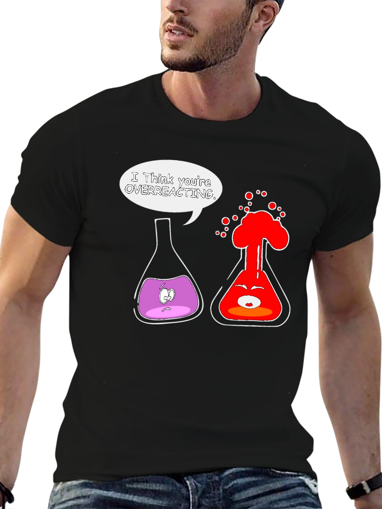 Funny Chemistry T-Shirt: Overreacting Science Joke