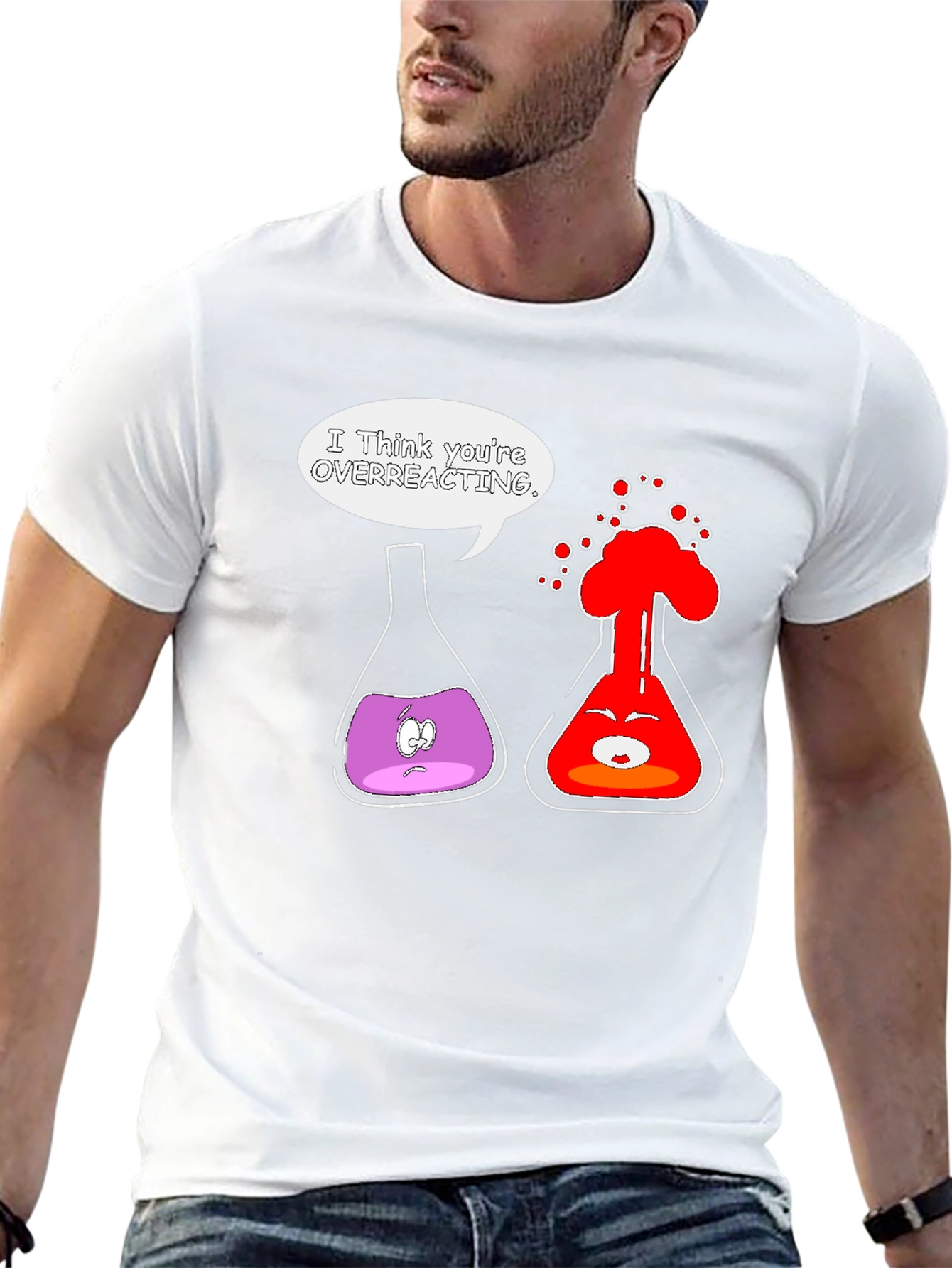 Funny Chemistry T-Shirt: Overreacting Science Joke