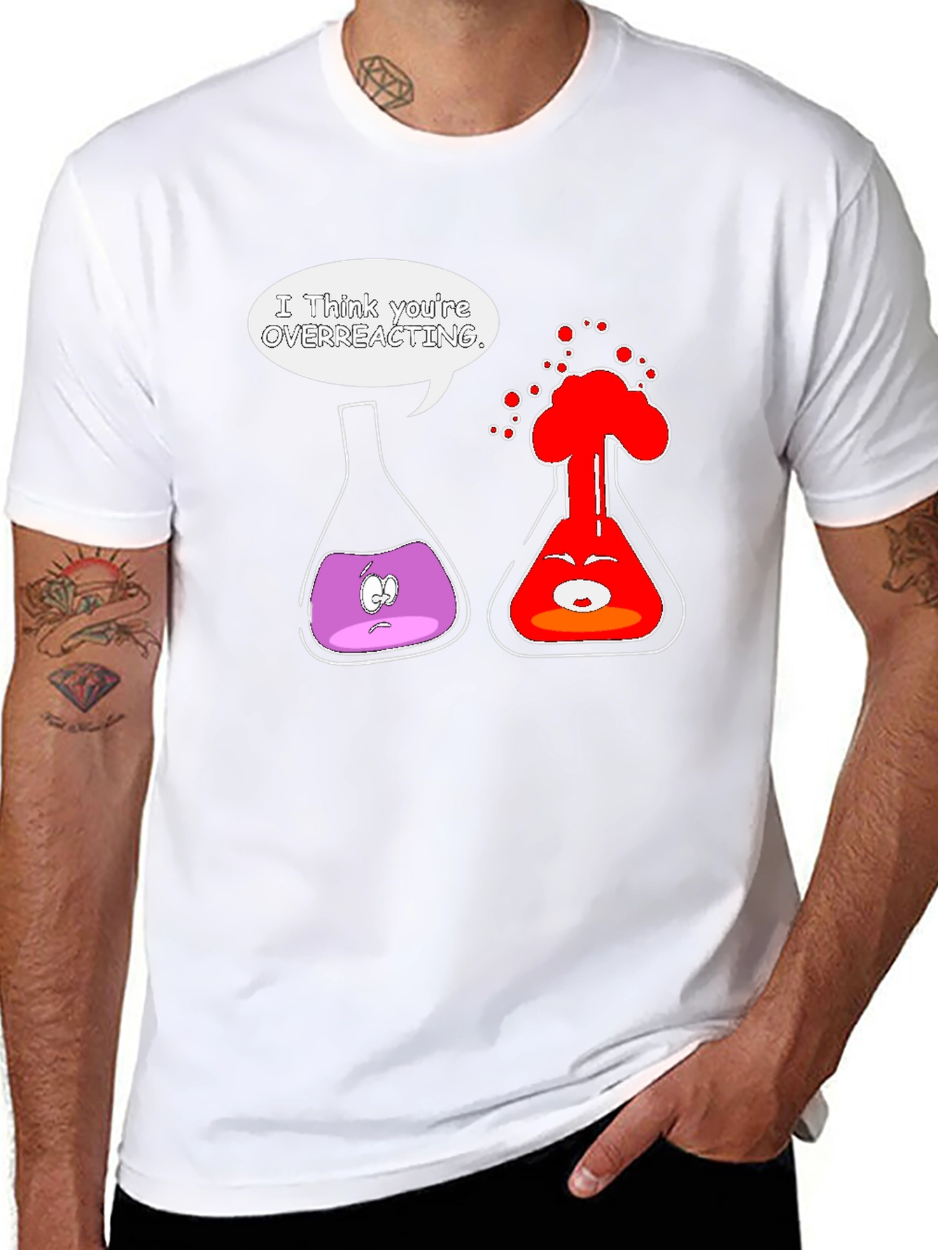 Funny Chemistry T-Shirt: Overreacting Science Joke