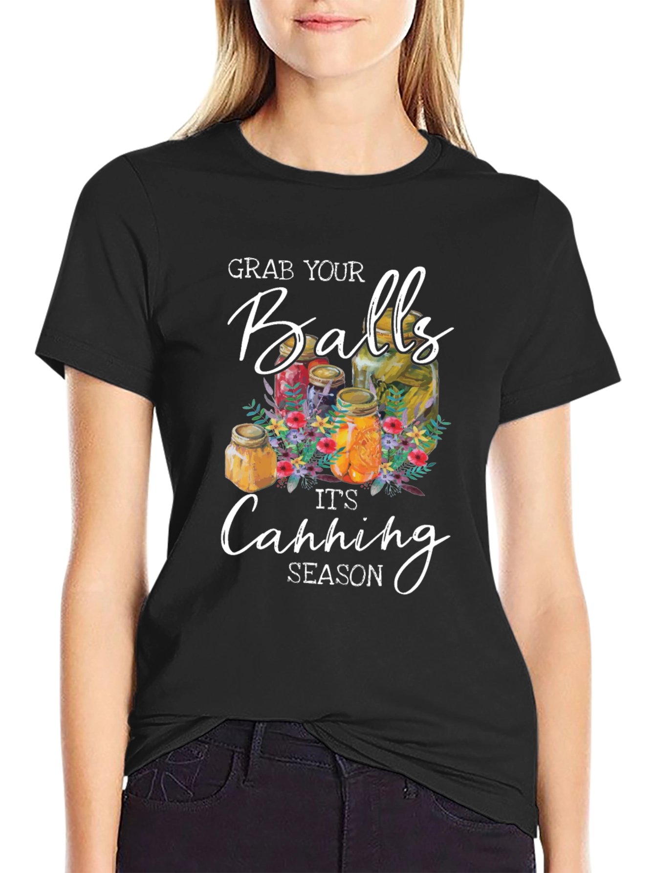 Grab Your Balls Canning Season Black T-Shirt