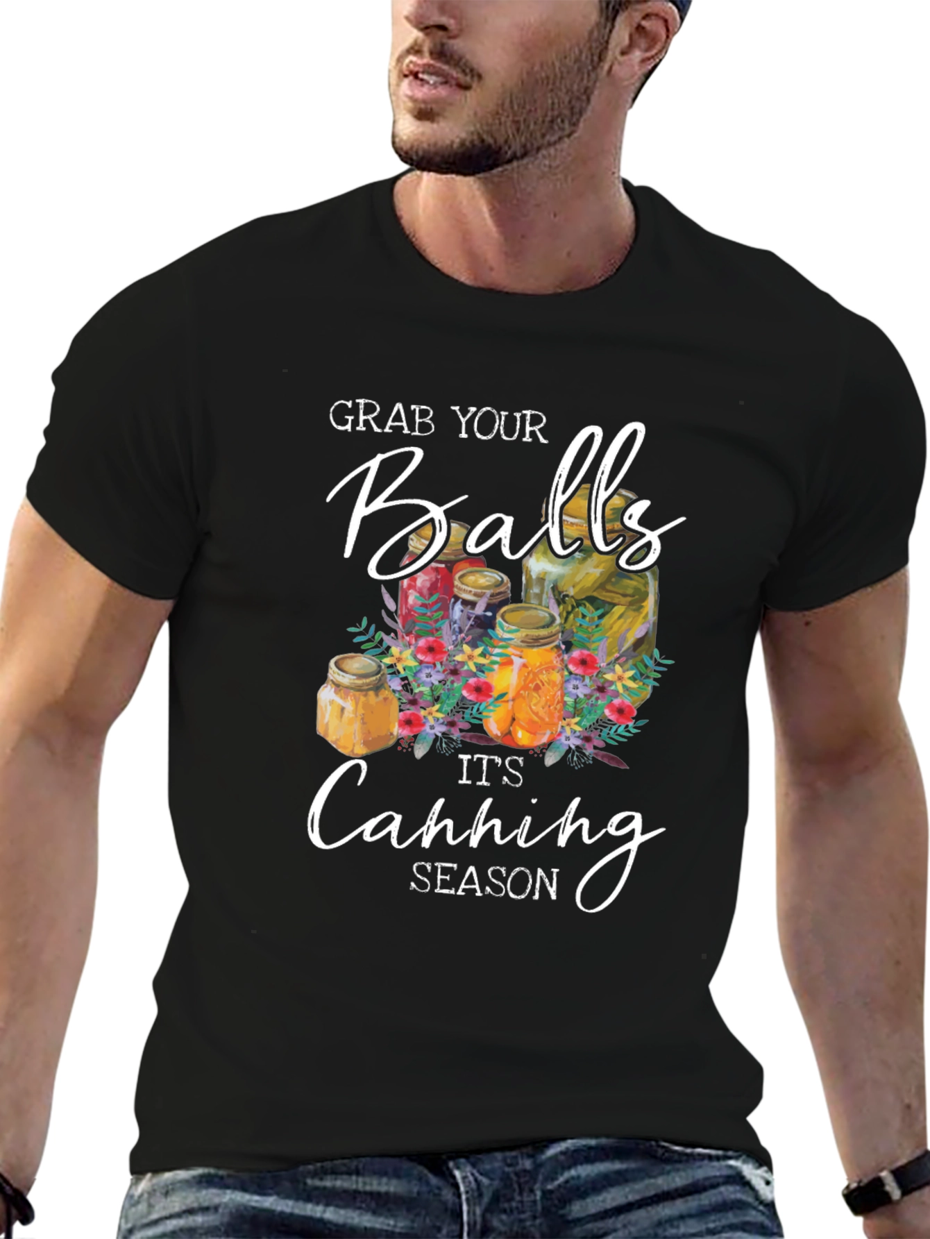 Grab Your Balls Canning Season Black T-Shirt