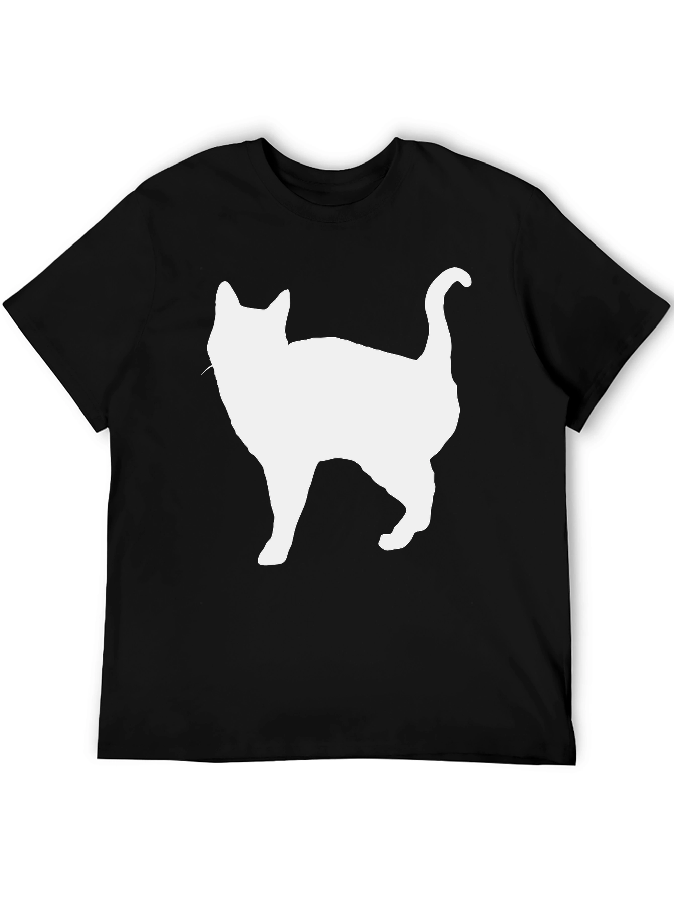 Cat Silhouette Black T-Shirt