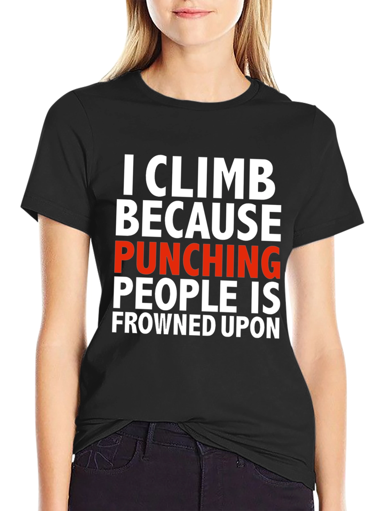 Climbing Punches T-Shirt - Novelty Graphic Tee
