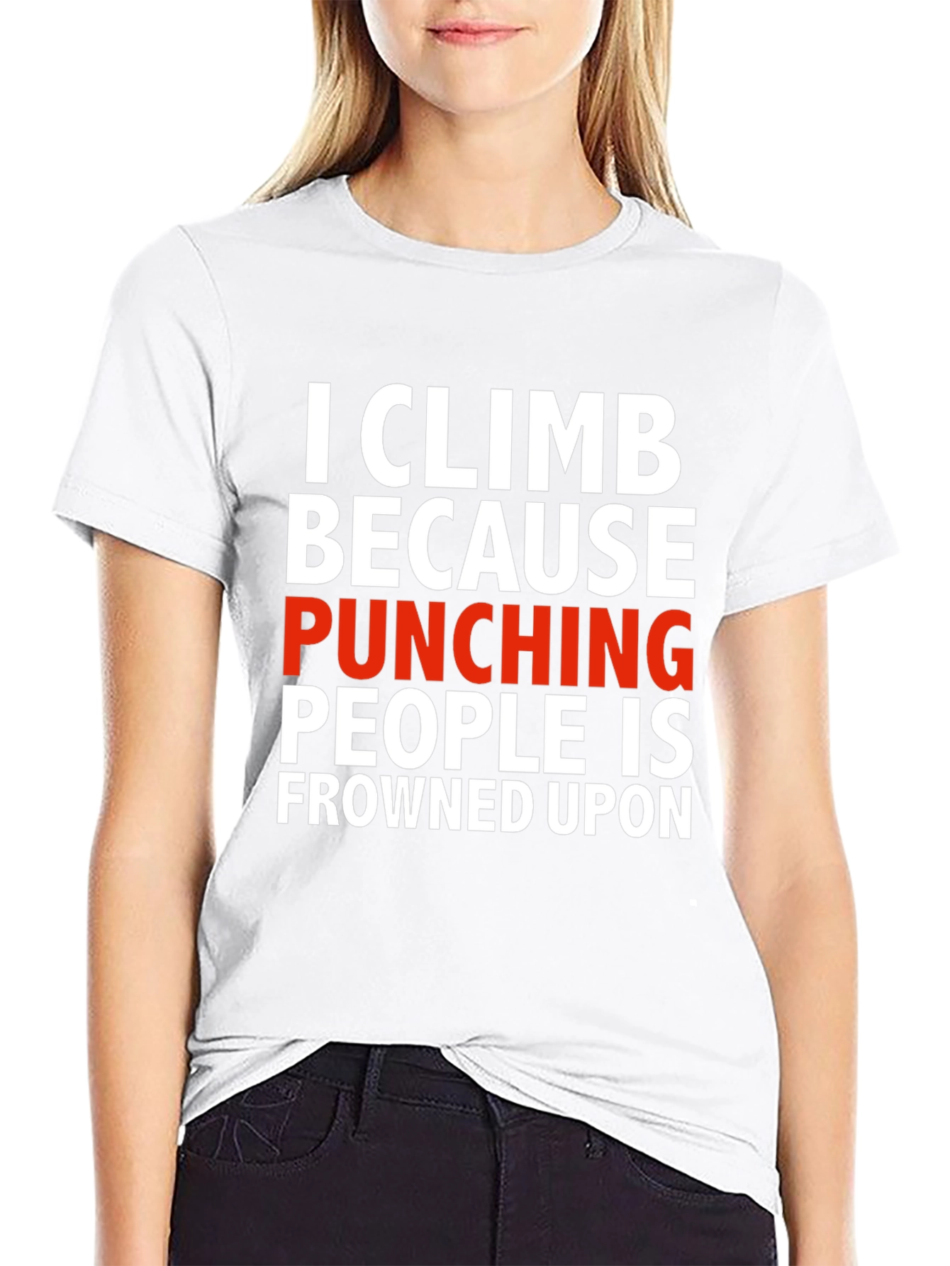 Climbing Punches T-Shirt - Novelty Graphic Tee