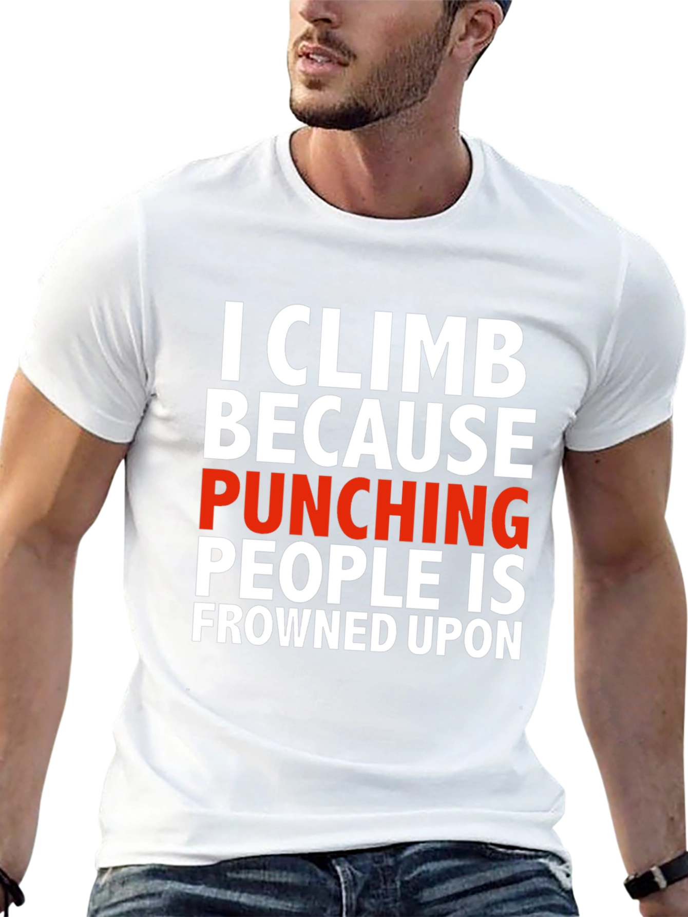 Climbing Punches T-Shirt - Novelty Graphic Tee