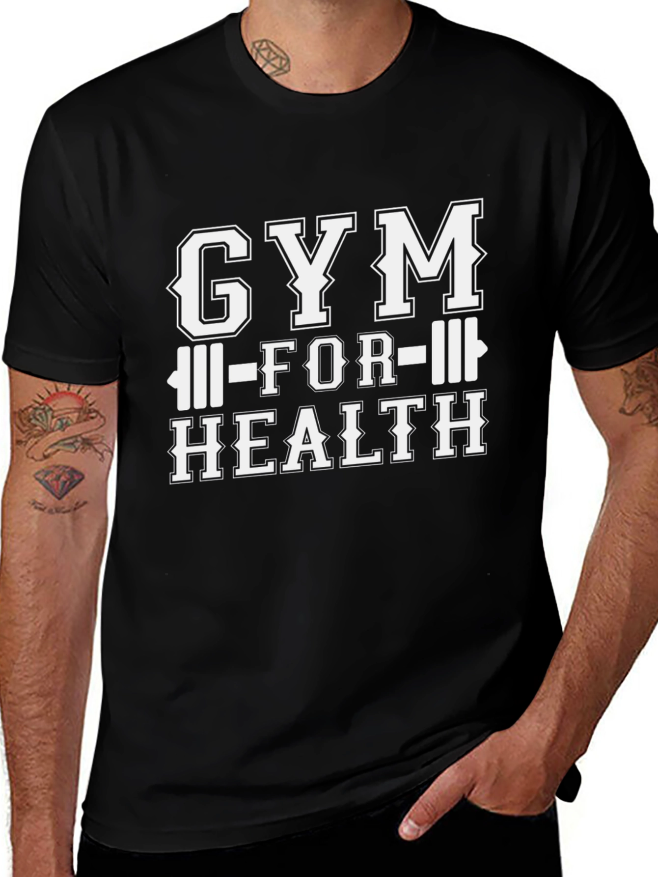 Gym For Health Black T-Shirt