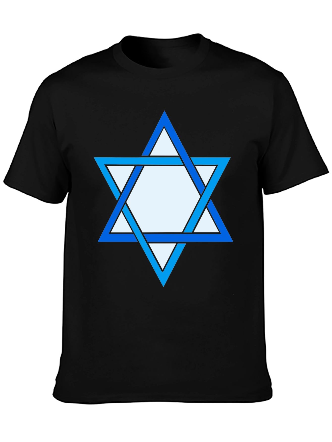 Star of David Graphic Print Tee - Black