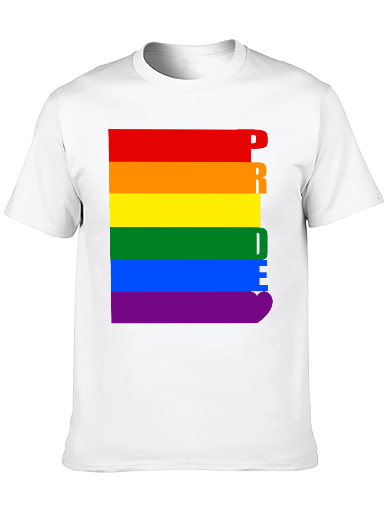 Pride Rainbow Graphic Tee - Black Cotton T-Shirt