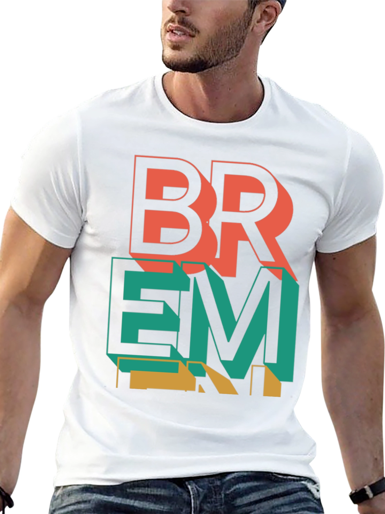 BREM Graphic Tee - Modern Geometric Design