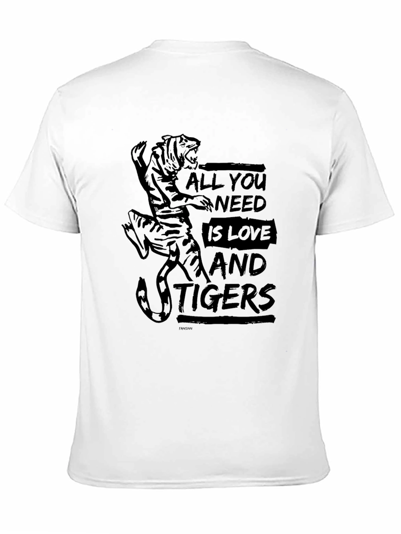 All You Need Is Love And Tigers Black T-Shirt