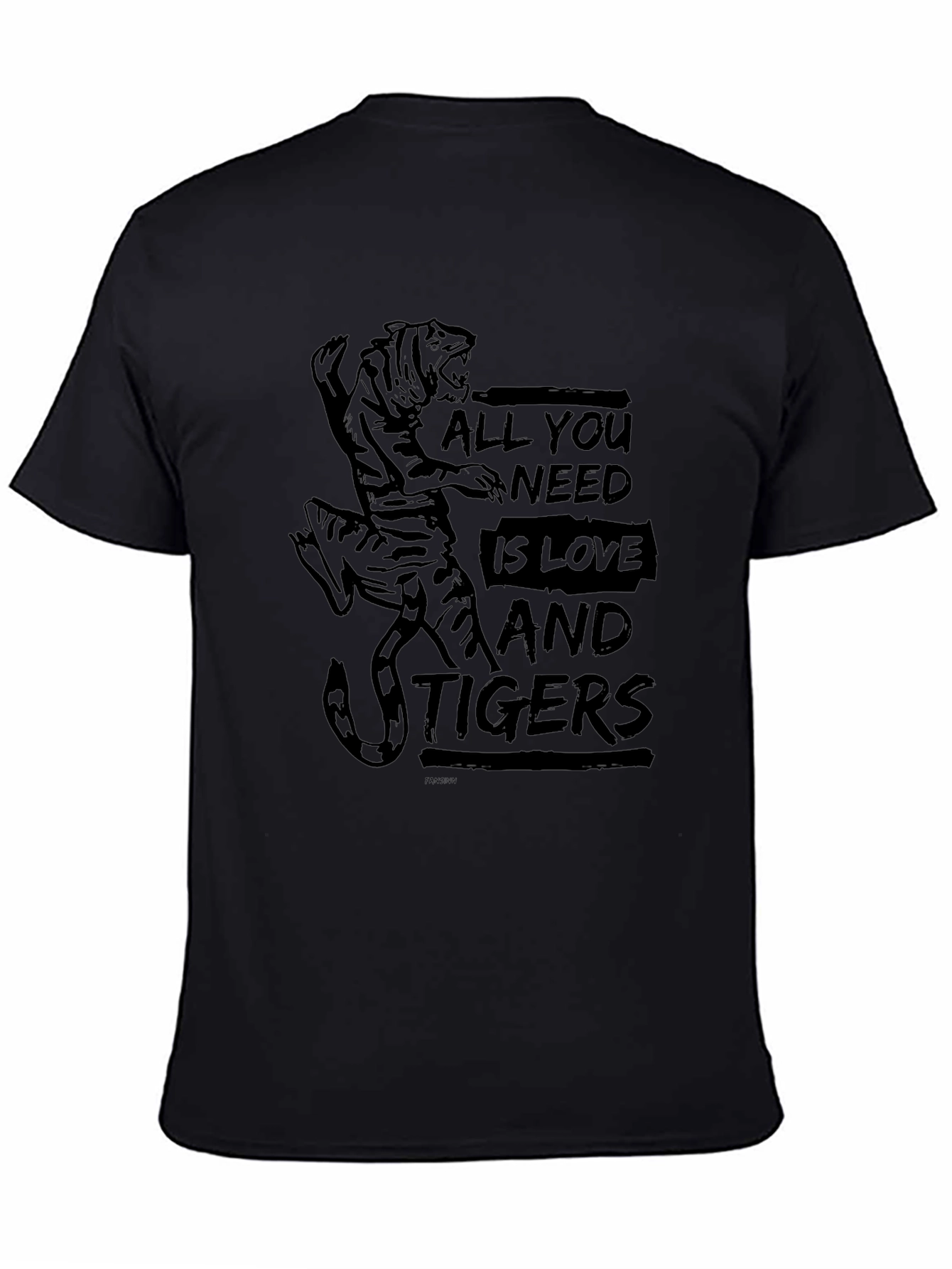 All You Need Is Love And Tigers Black T-Shirt