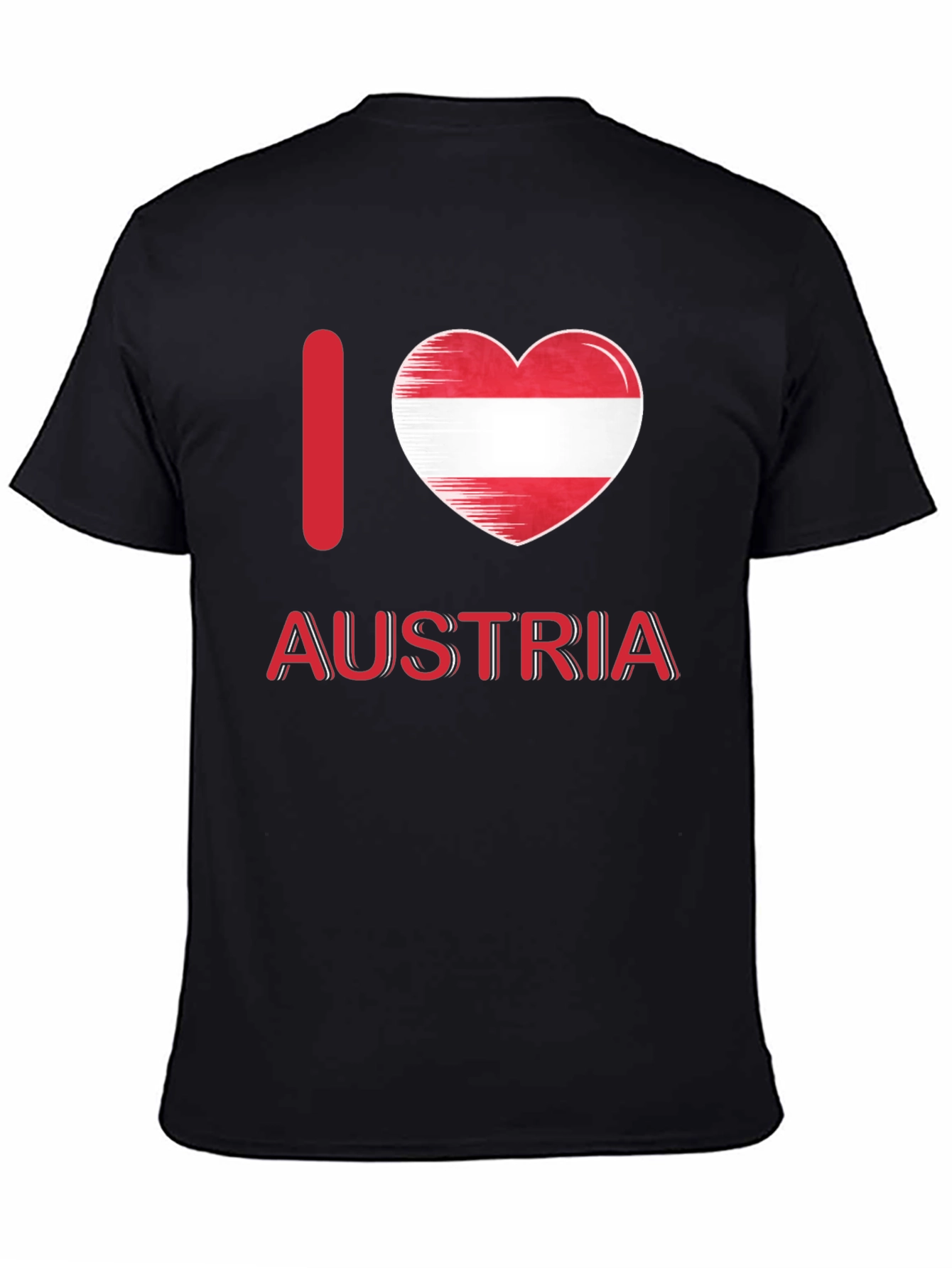 I Love Austria T-Shirt Austrian Flag Heart Design