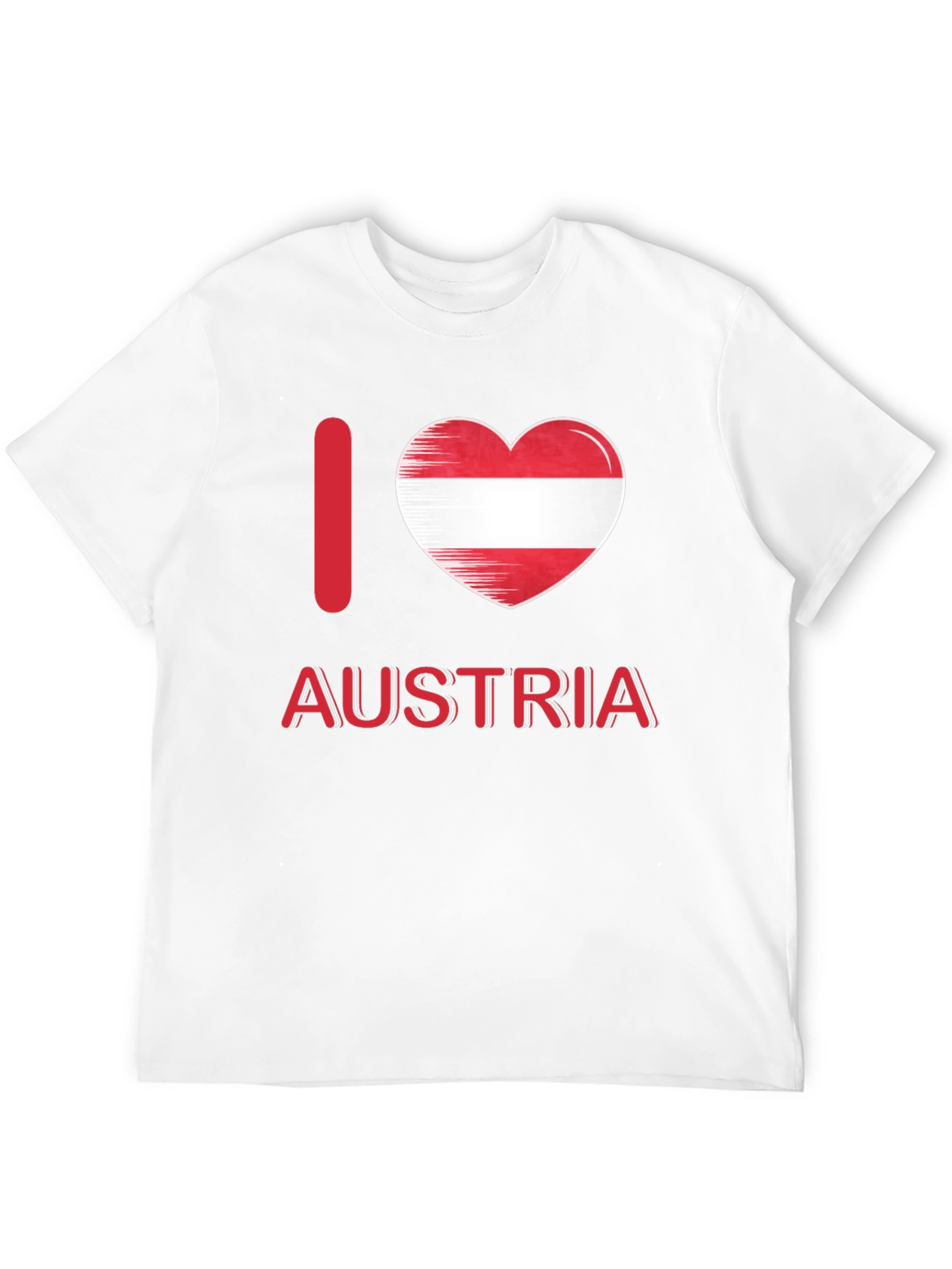 I Love Austria T-Shirt Austrian Flag Heart Design