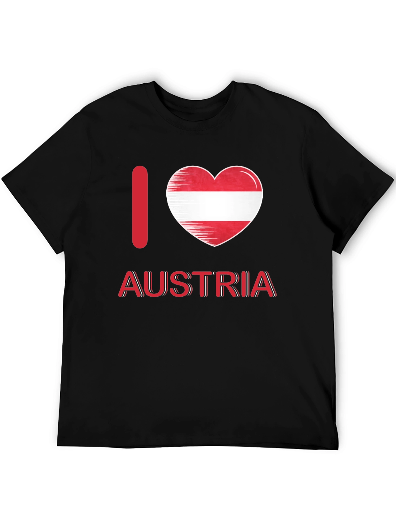 I Love Austria T-Shirt Austrian Flag Heart Design