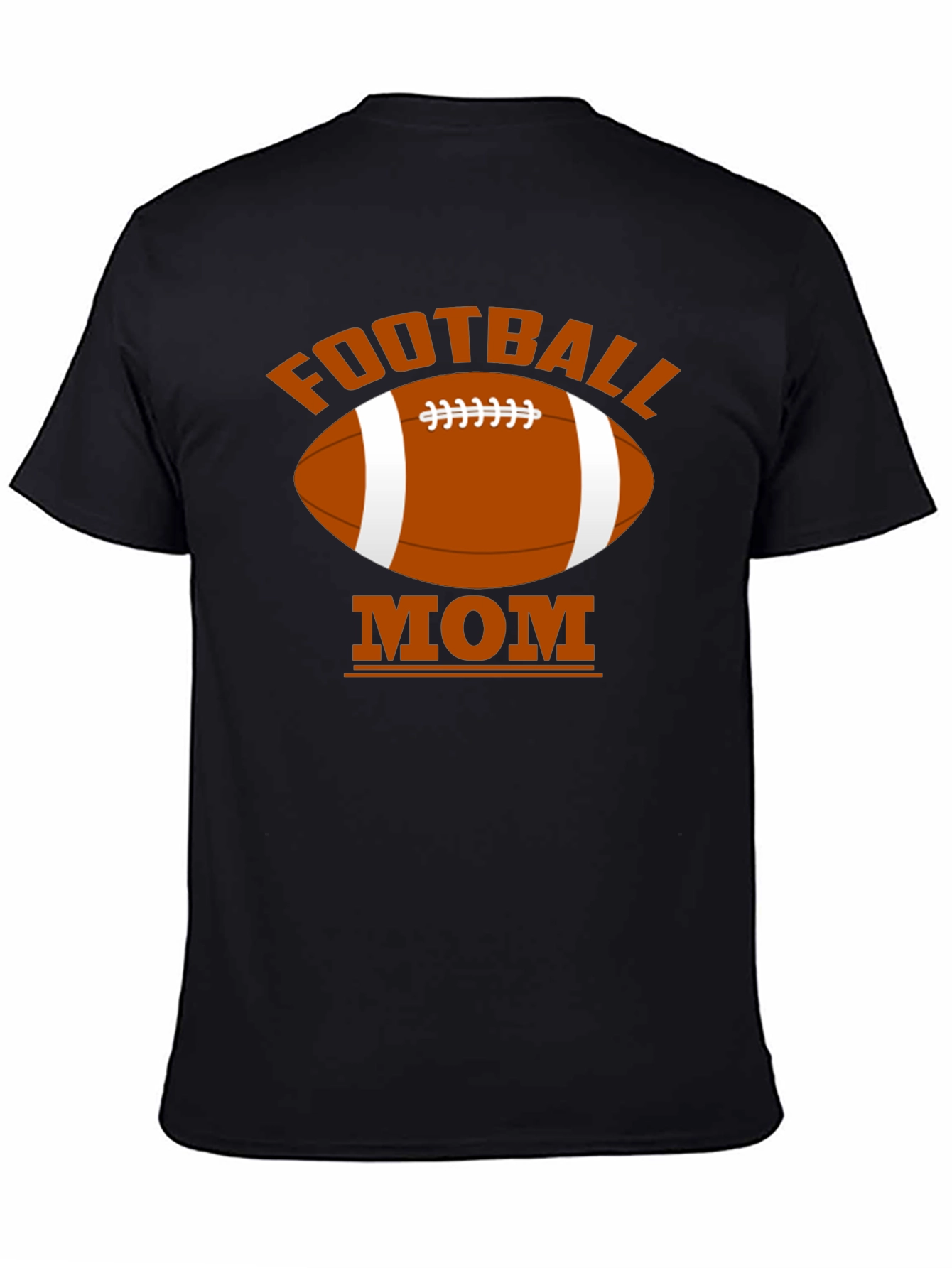 Football Mom Black T-Shirt