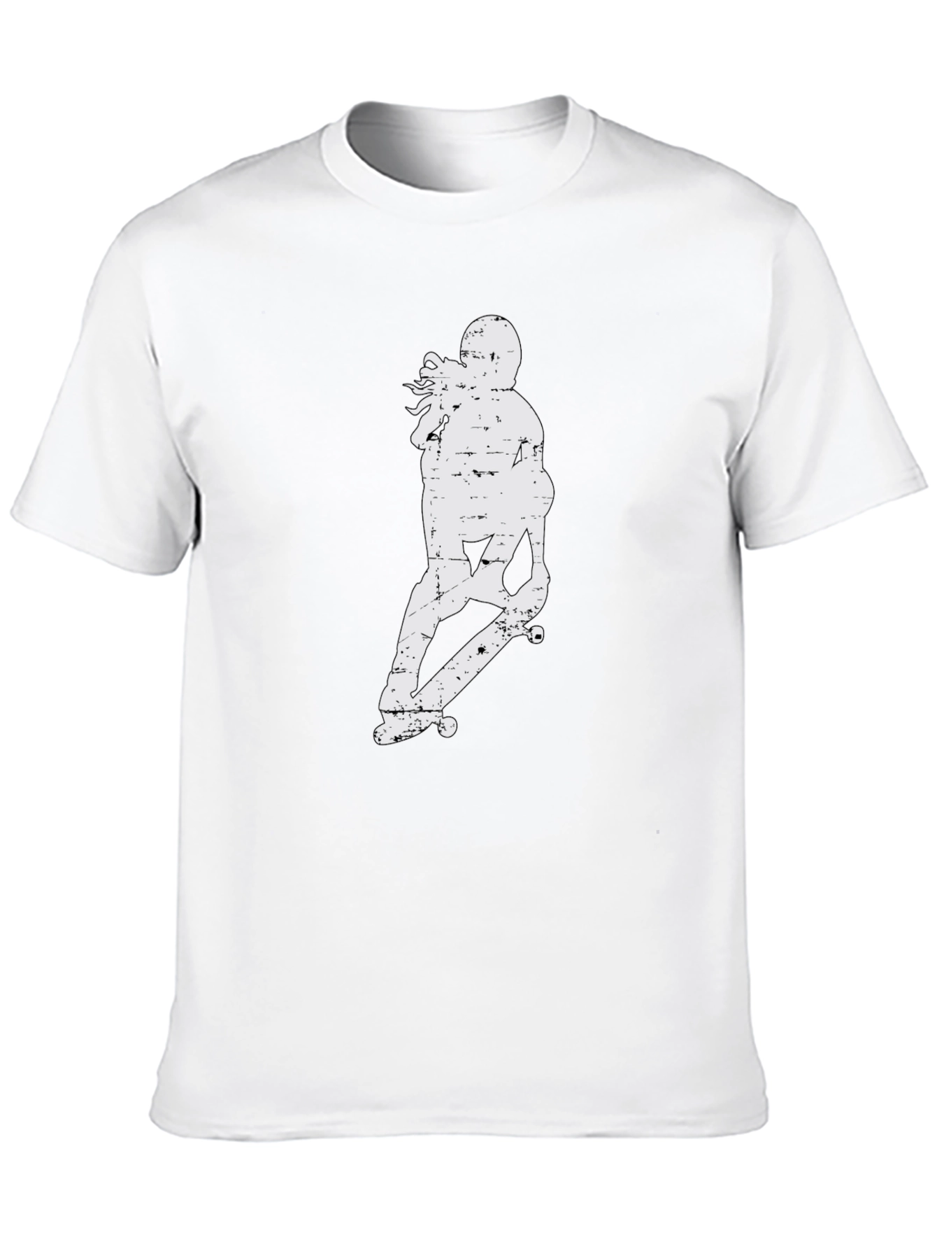 Skateboarder Graphic Tee - Casual Black T-Shirt