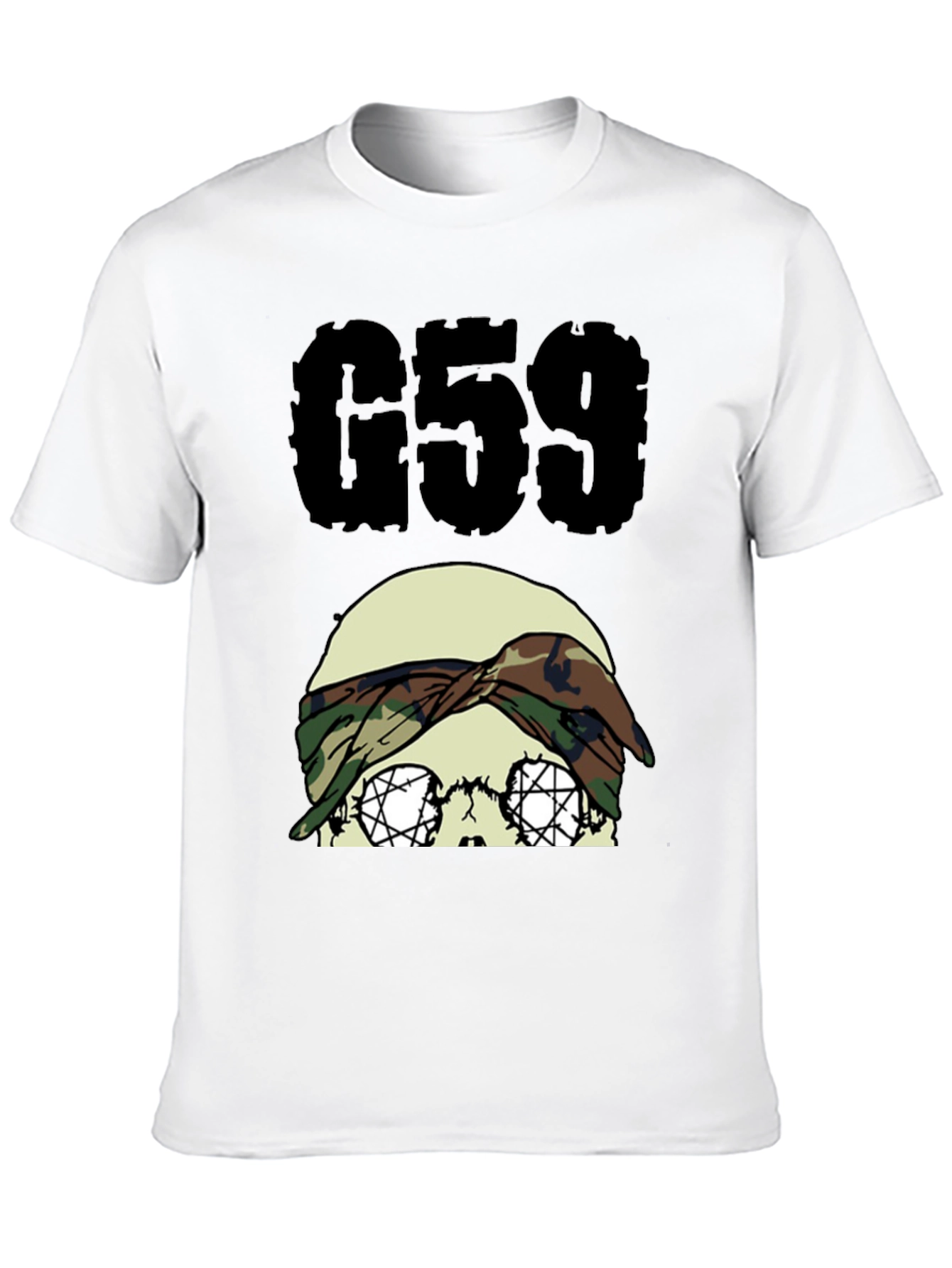 G59 Skull Camo Bandana Graphic Tee