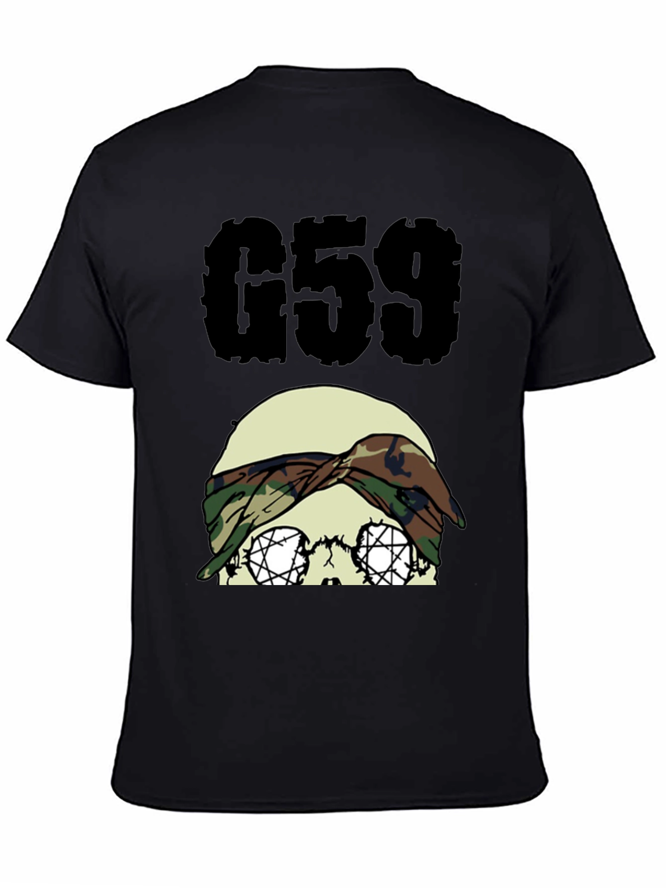 G59 Skull Camo Bandana Graphic Tee