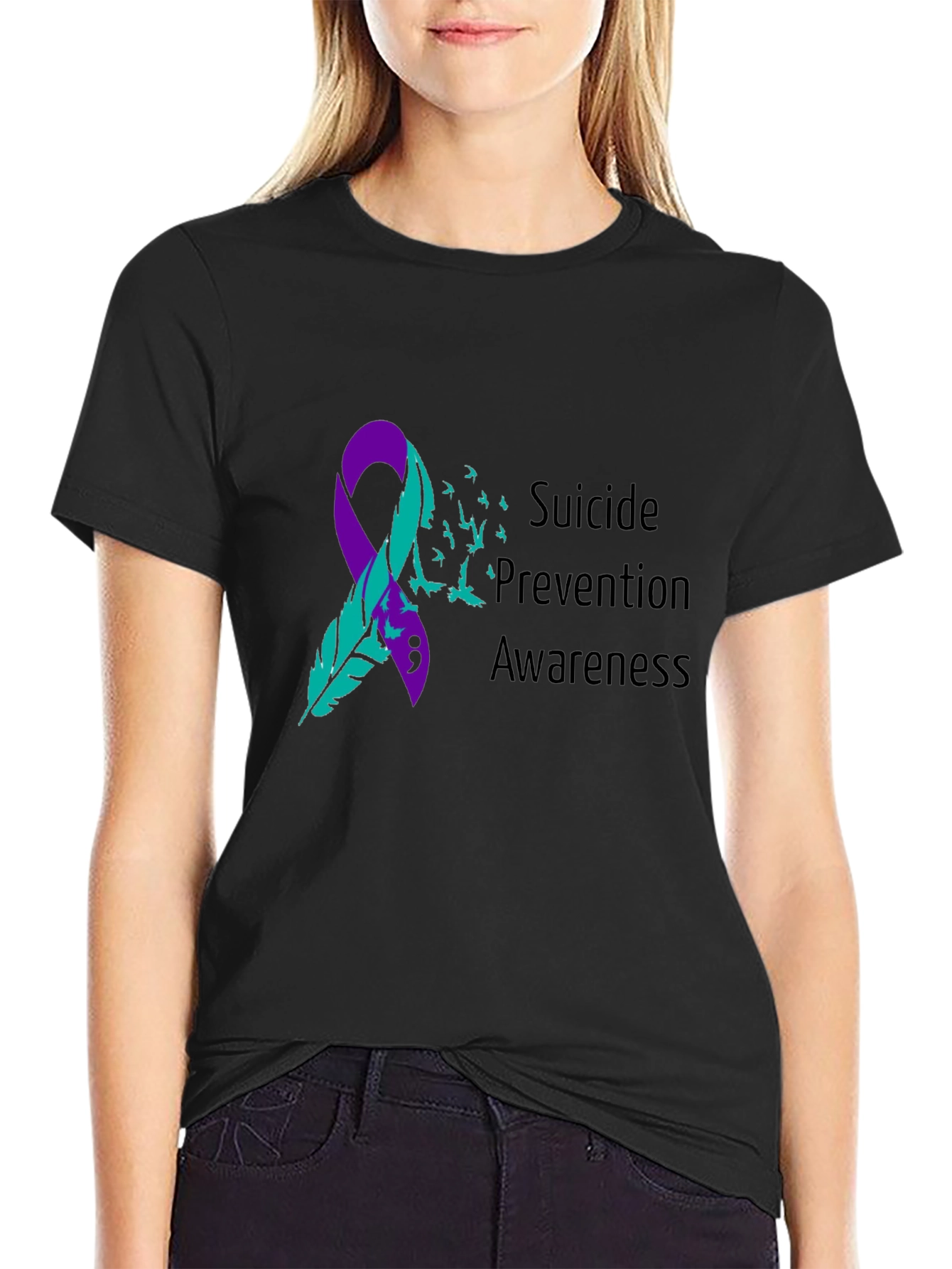 Suicide Prevention Awareness Ribbon T-Shirt