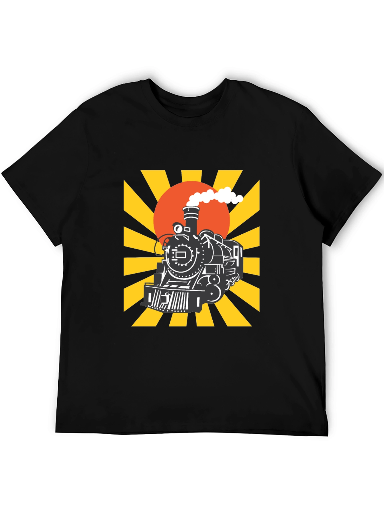 Train Graphic Tee - Retro Style