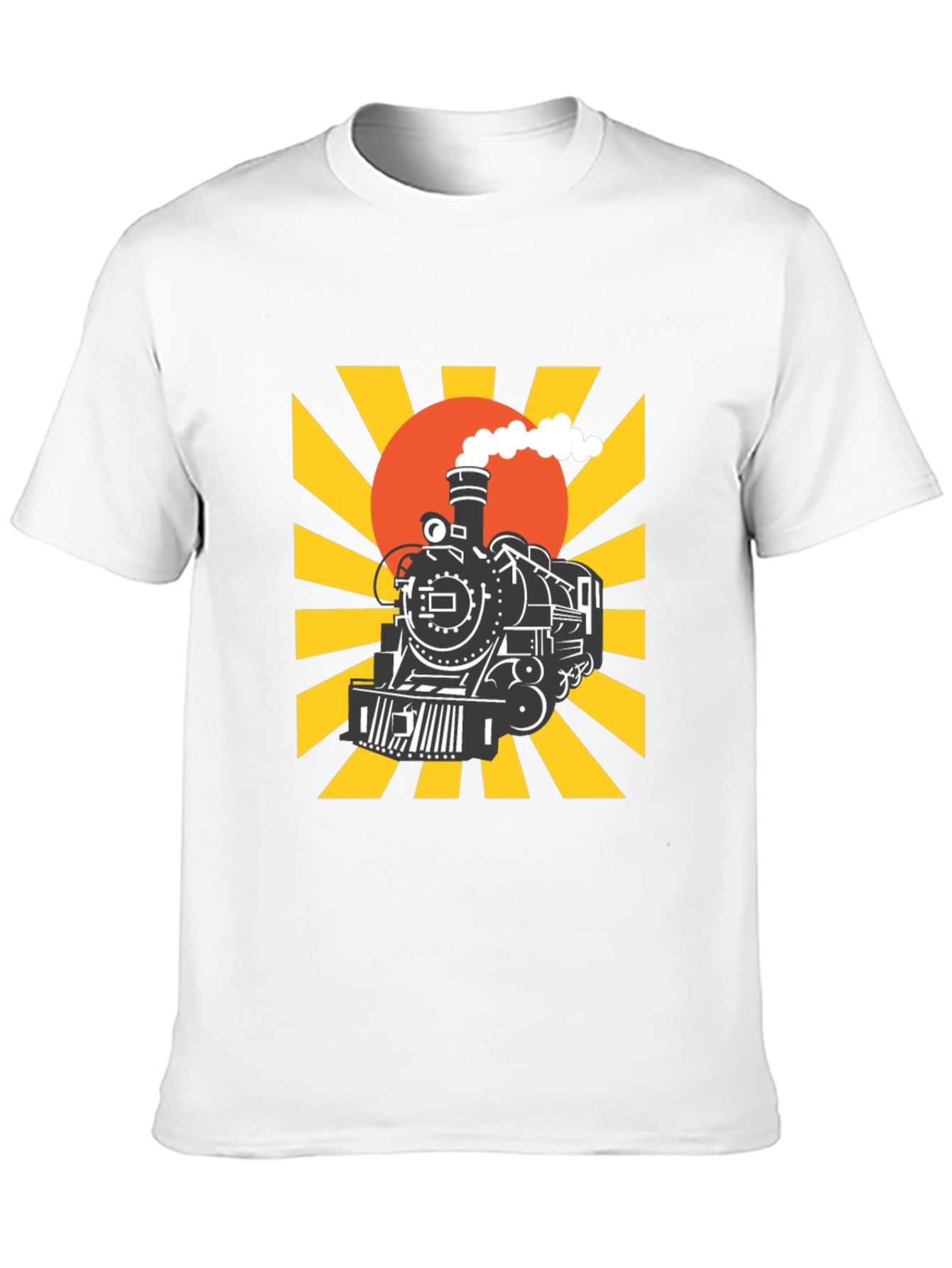 Train Graphic Tee - Retro Style