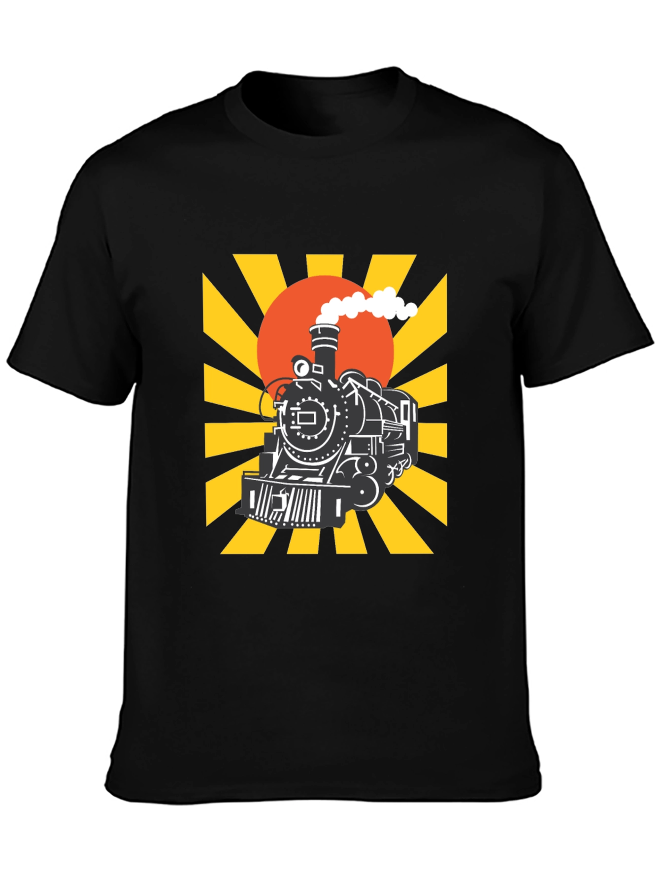 Train Graphic Tee - Retro Style