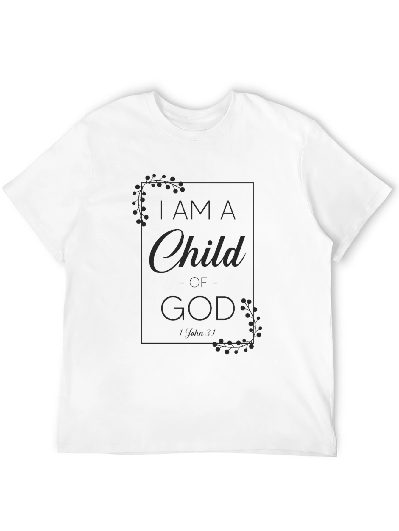 I am a Child of God Black Graphic T-Shirt