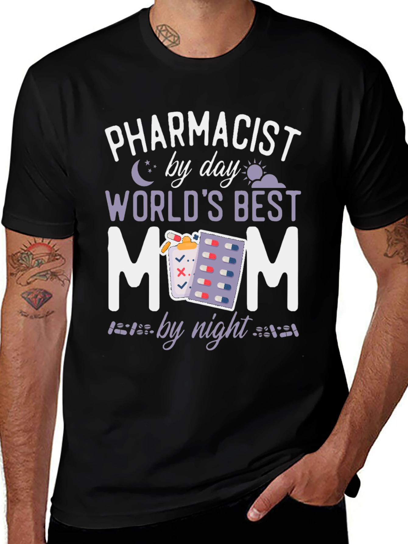 Pharmacist Mom T-Shirt: Day & Night