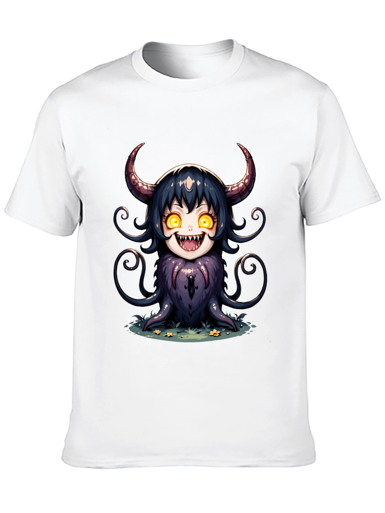 Anime Devil Girl Graphic Tee - Unique Design