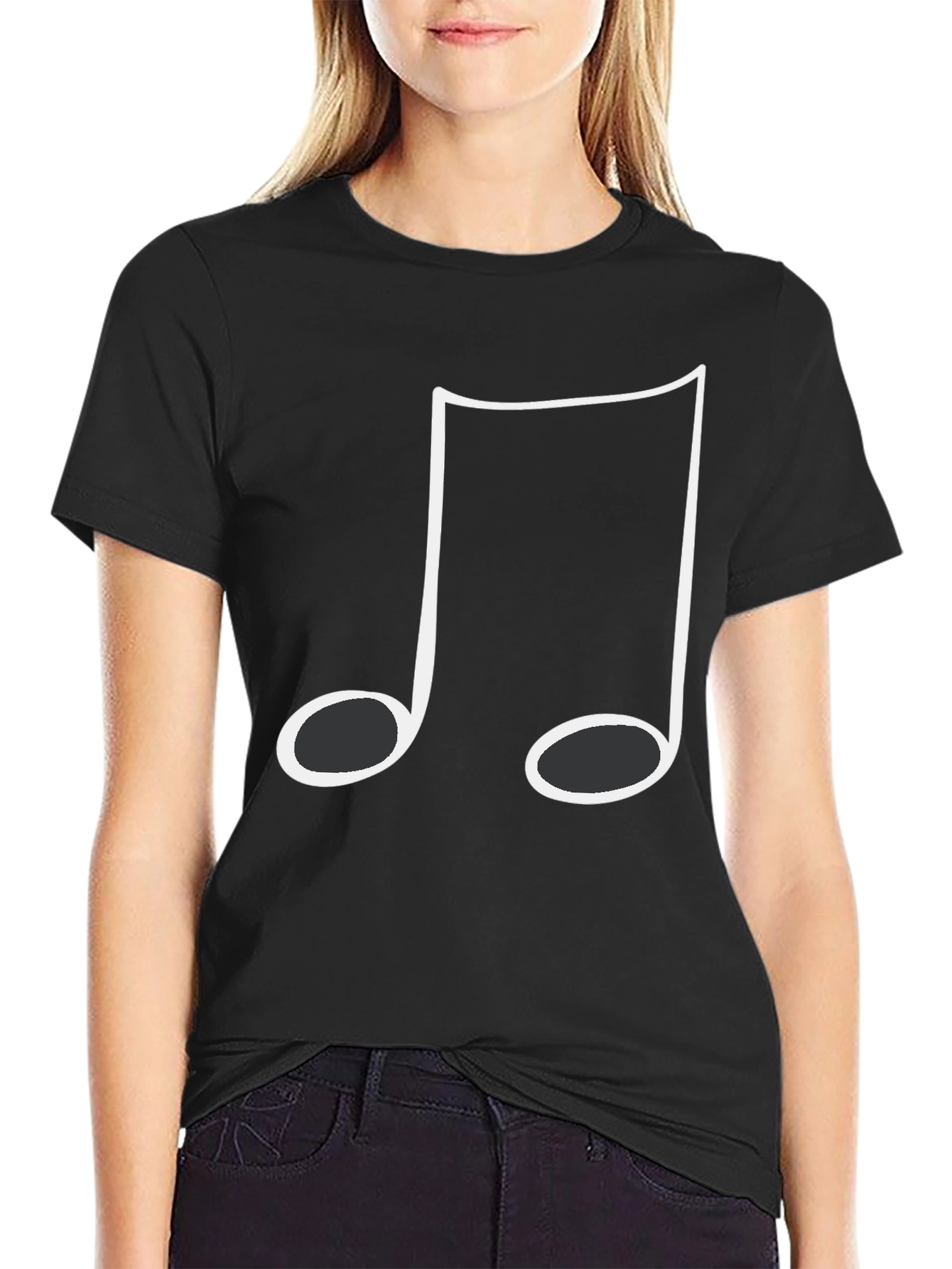 Music Note Graphic T-Shirt - Casual Style
