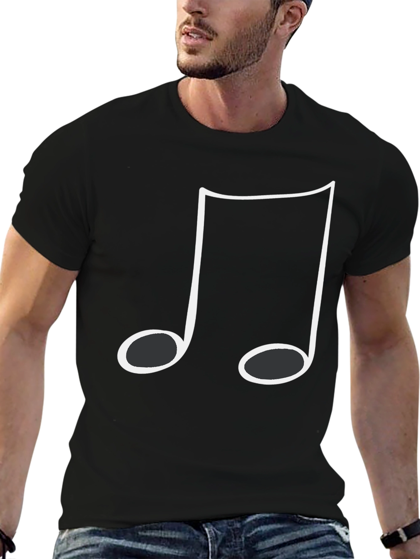Music Note Graphic T-Shirt - Casual Style