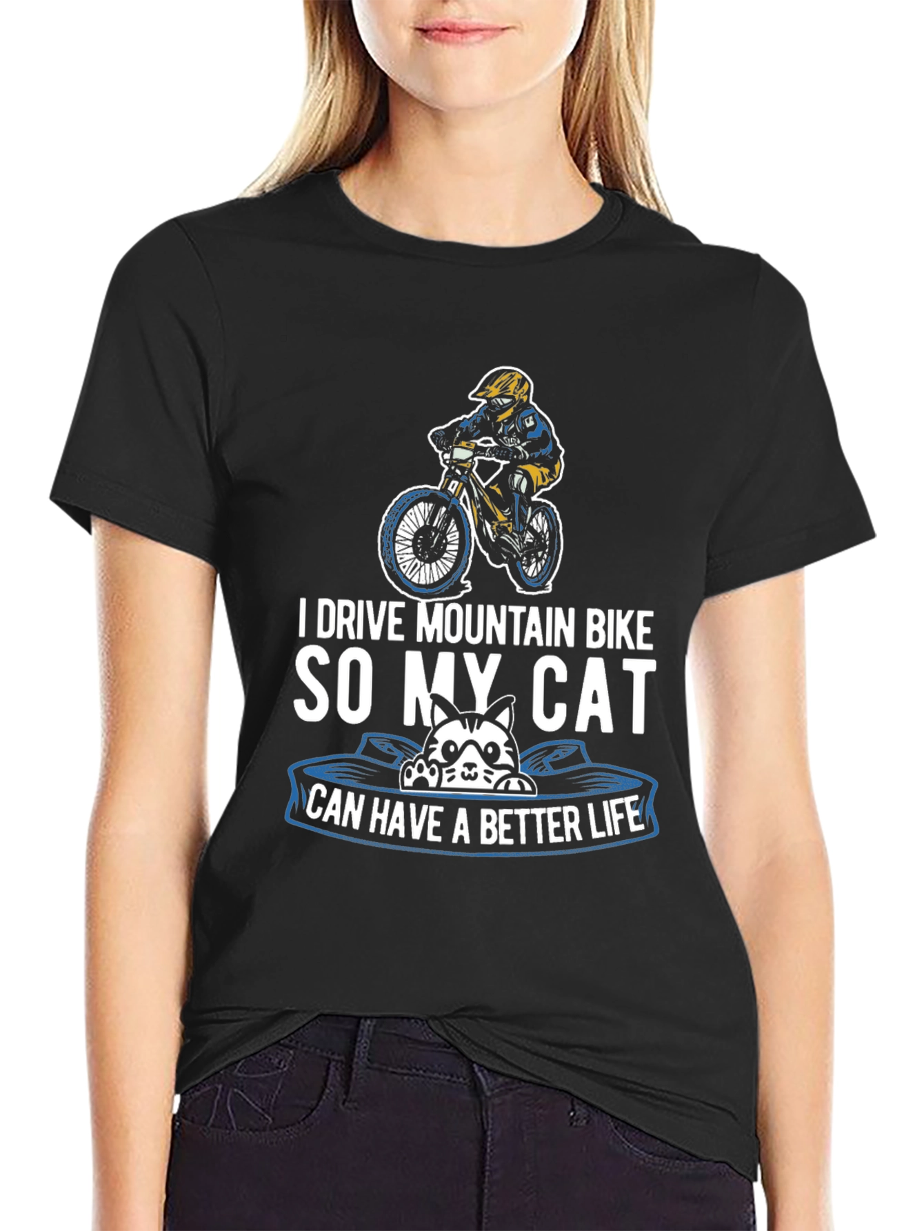 Mountain Bike Cat Lover T-Shirt