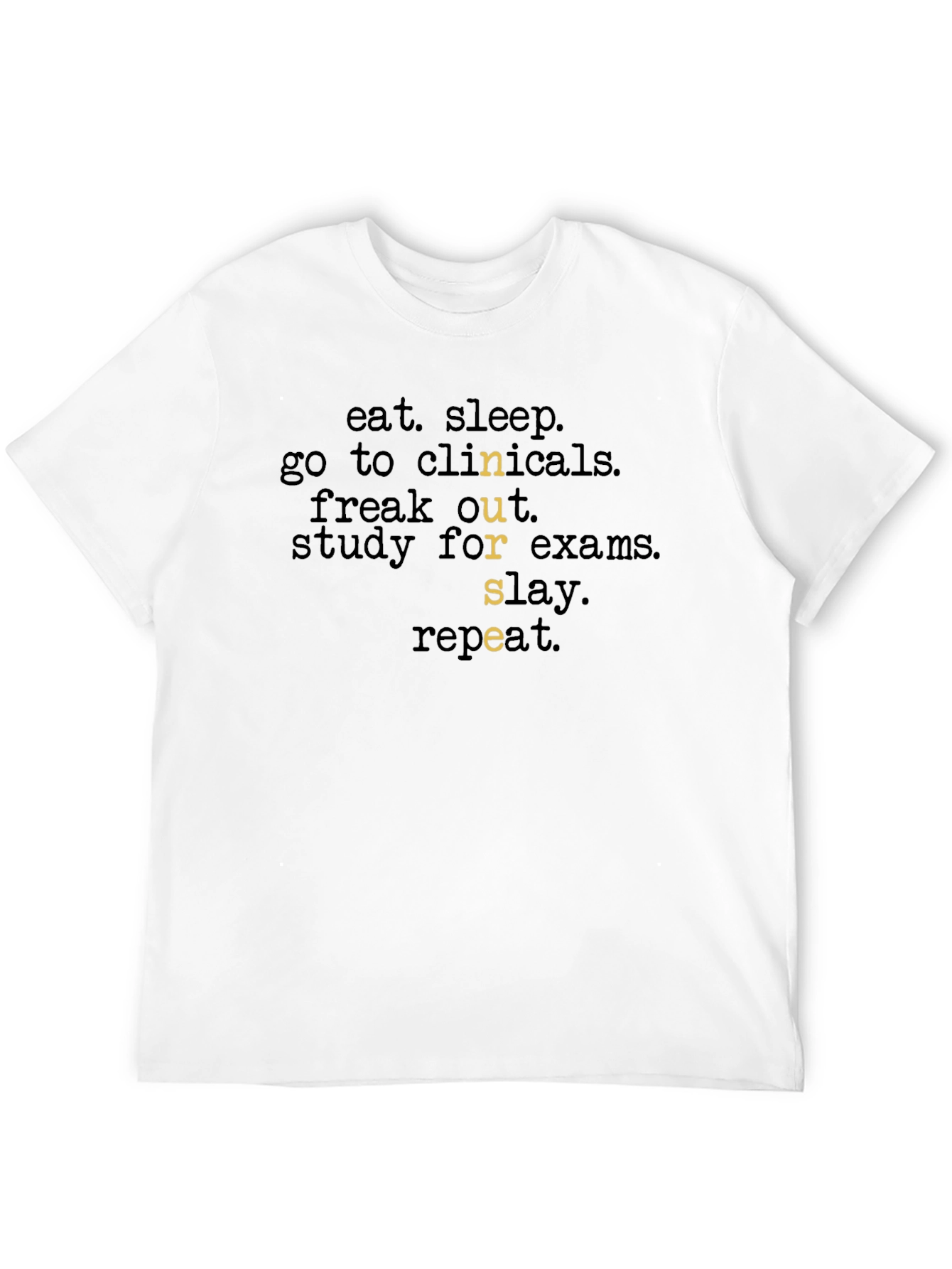 Eat Sleep Nurse Repeat Graphic T-Shirt