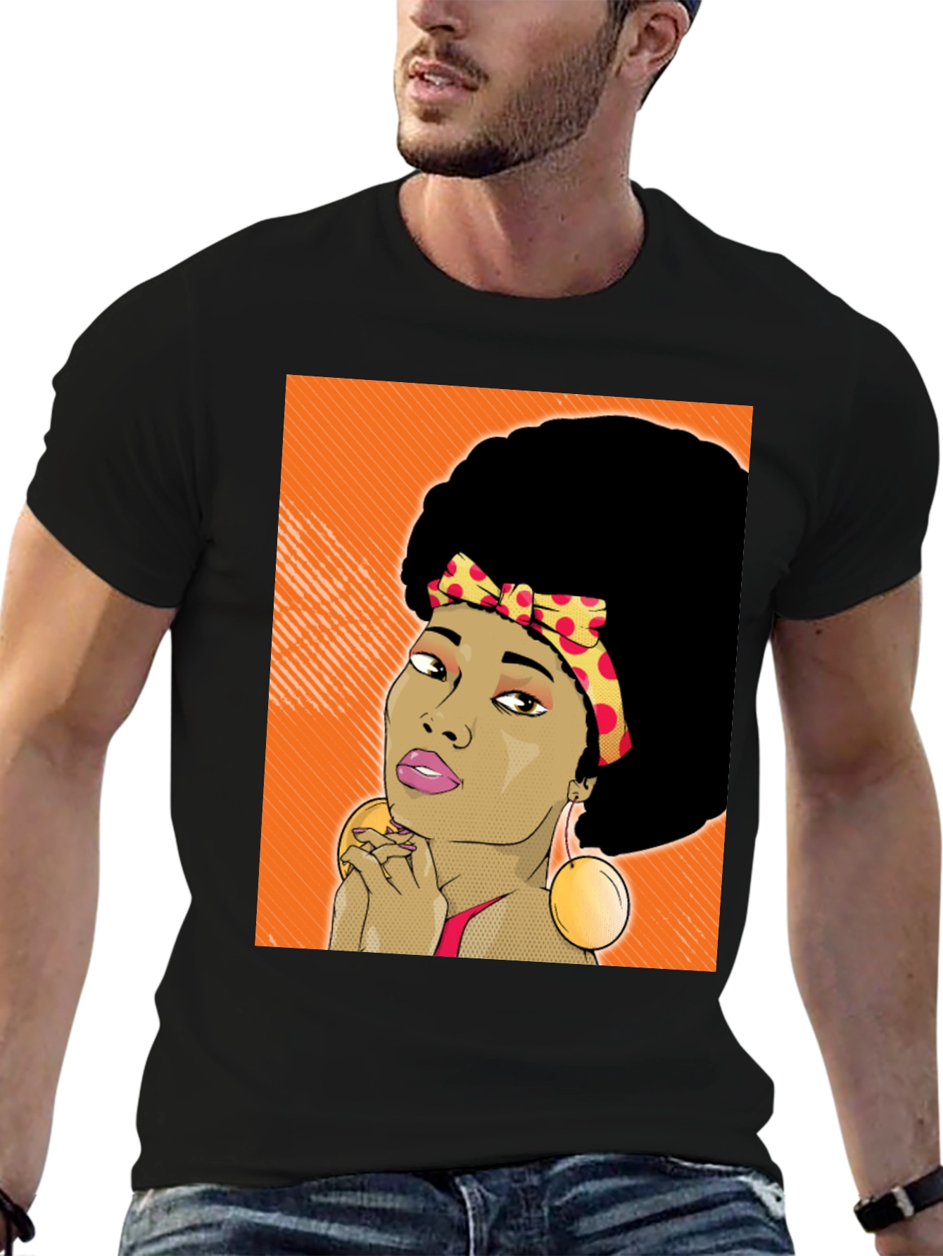 Retro Afro Woman Graphic Tee