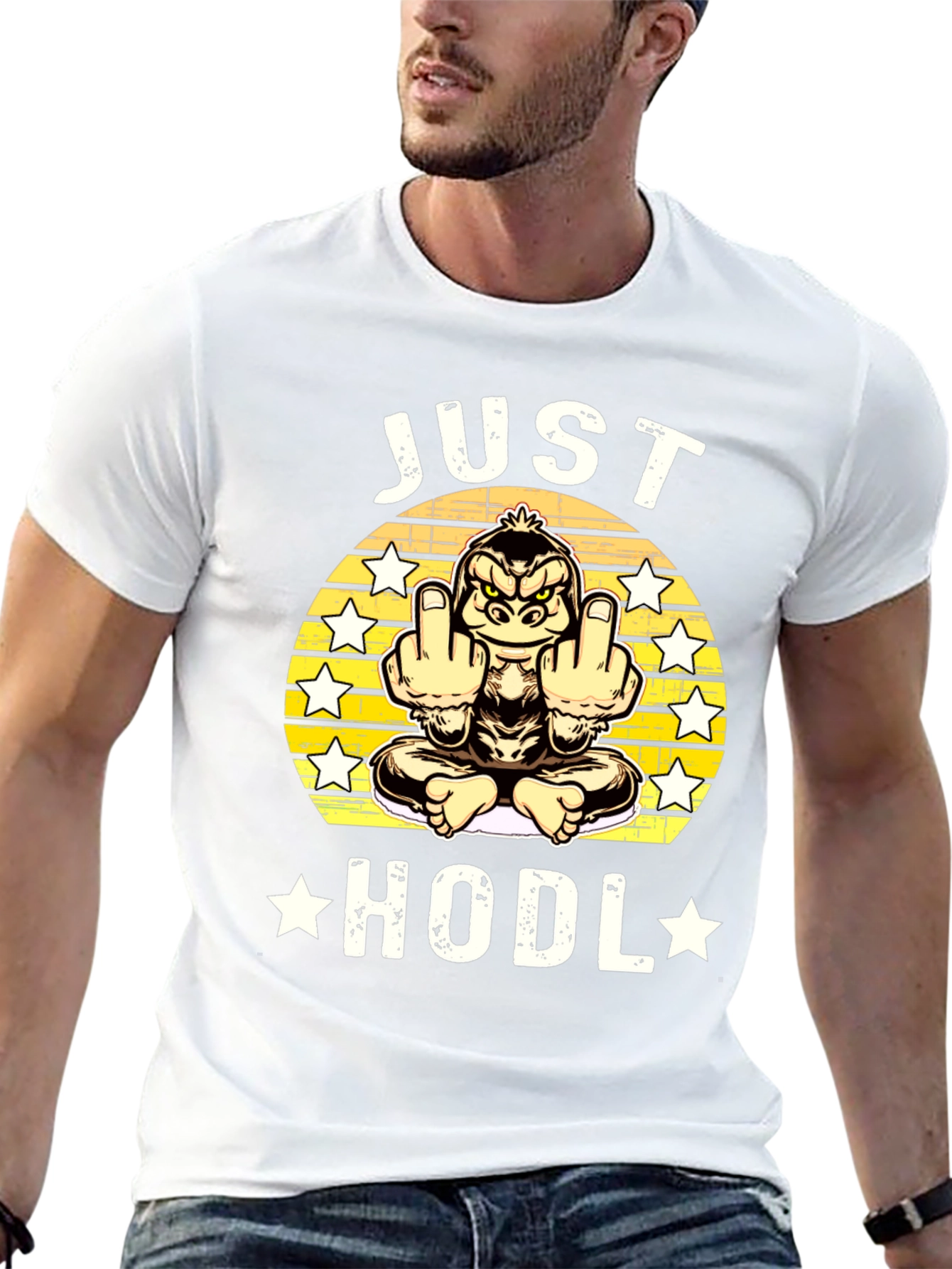 Just Hodl Black Graphic T-Shirt