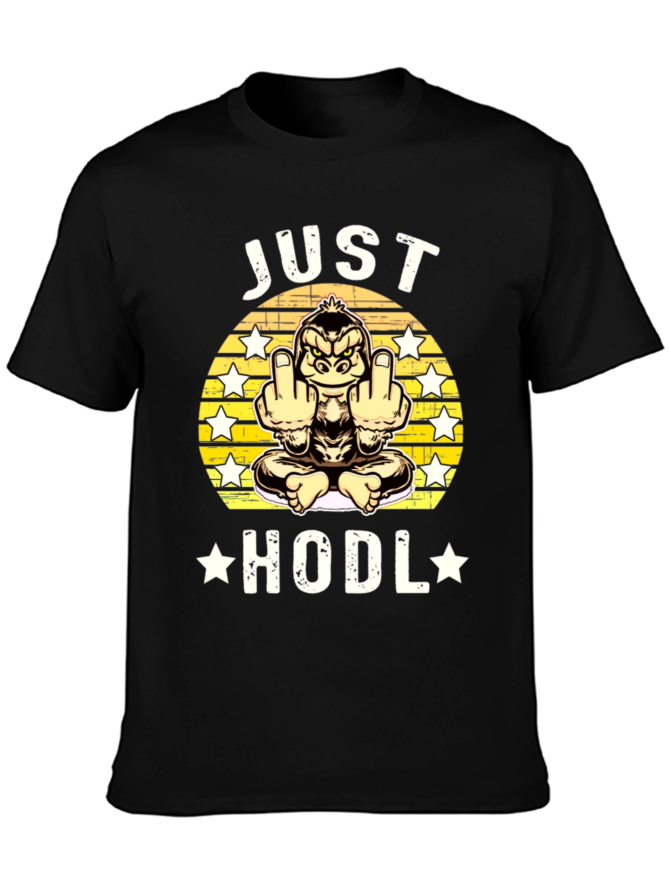 Just Hodl Black Graphic T-Shirt