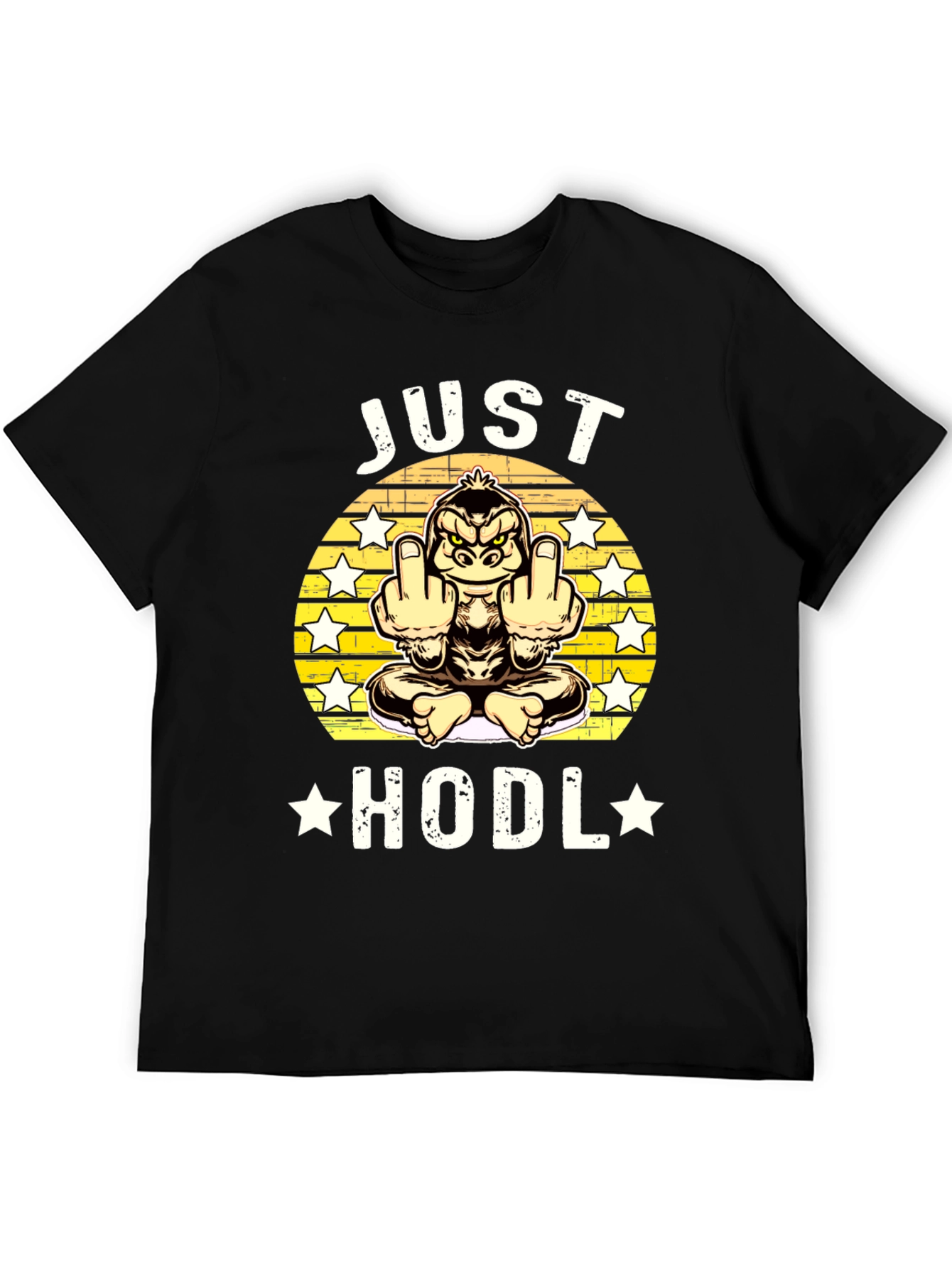 Just Hodl Black Graphic T-Shirt