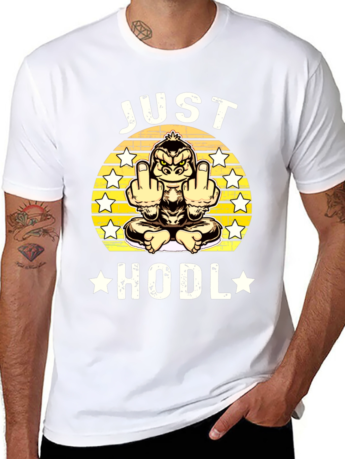 Just Hodl Black Graphic T-Shirt