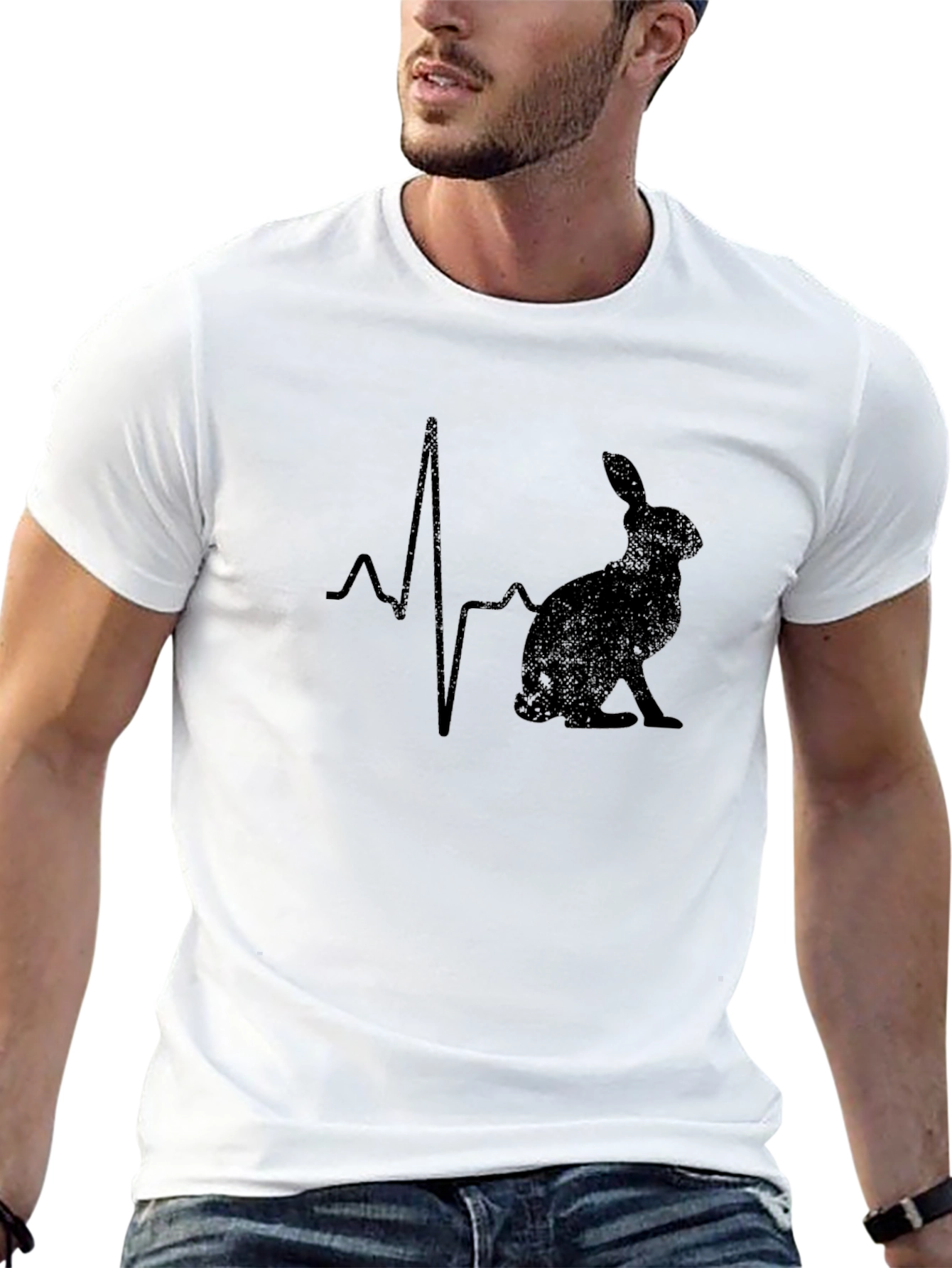 Rabbit Heartbeat Graphic T-Shirt